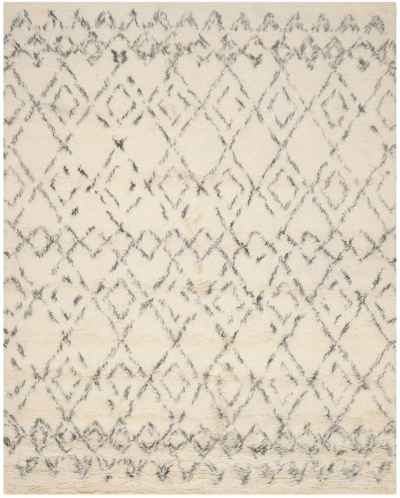 Casablanca Concentric Diamond Hand-Tufted Shag Rug