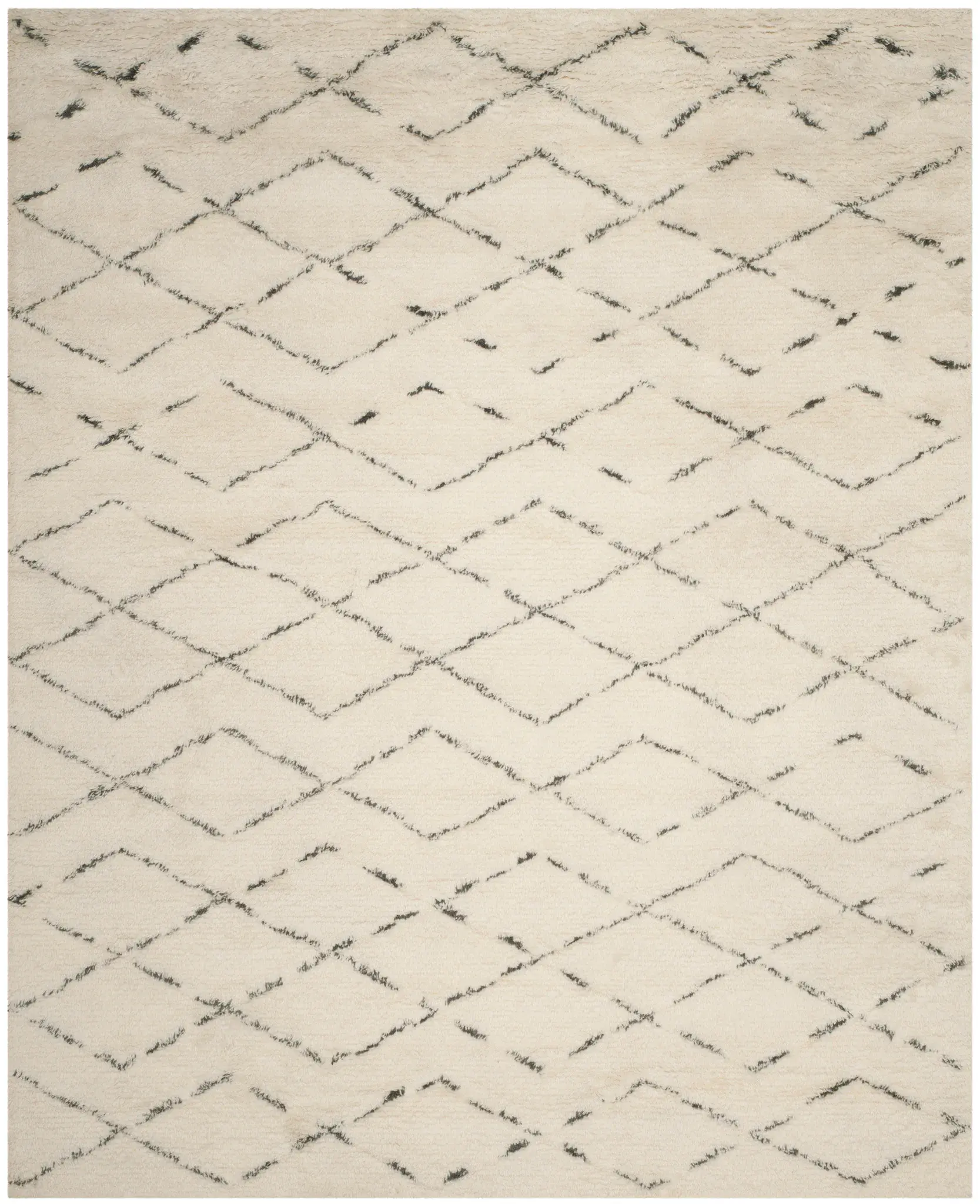 Casablanca Diamond Trellis Hand-Tufted Shag Rug