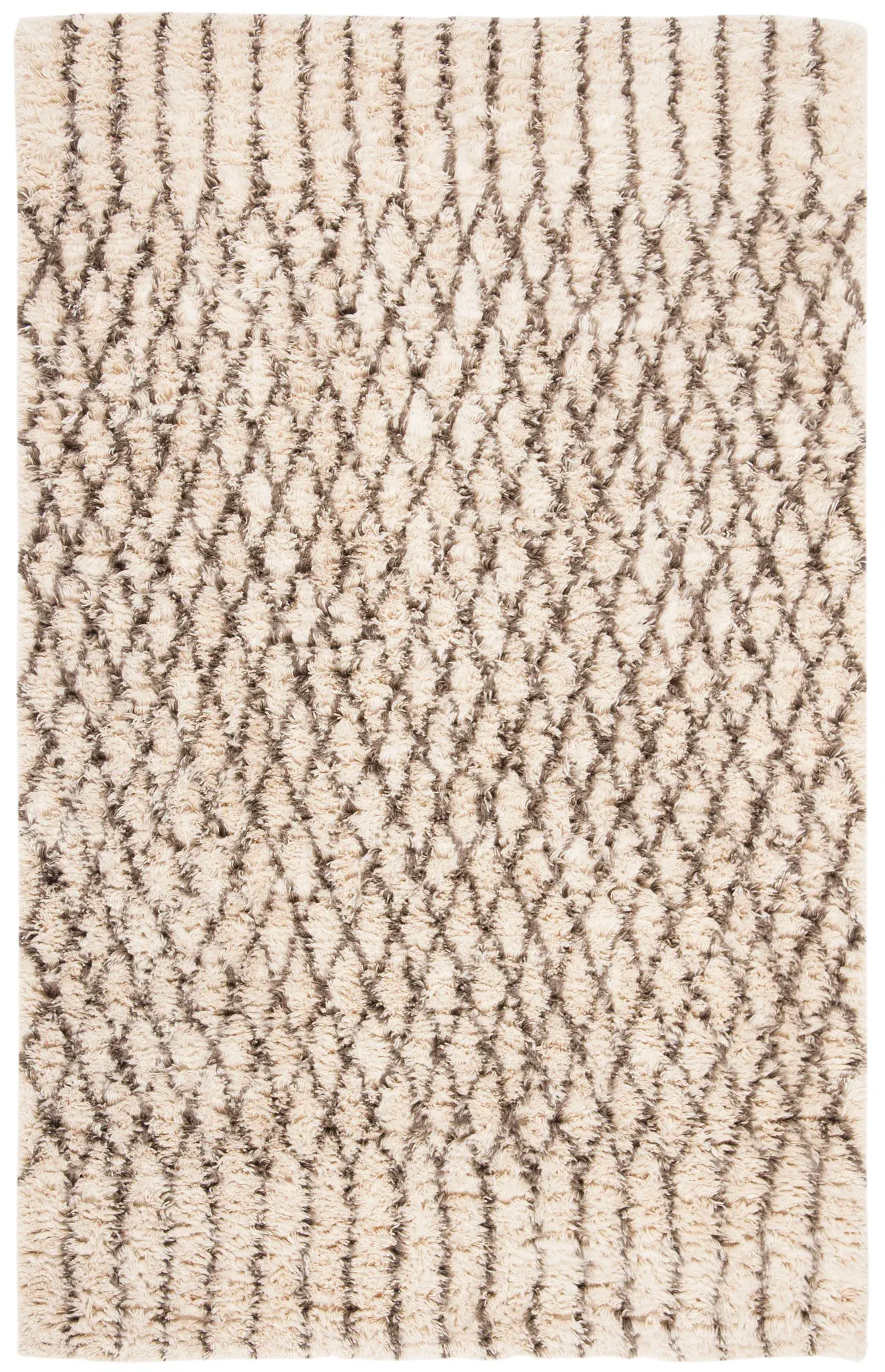 Casablanca Small Diamond Lattice Hand-Tufted Shag Rug