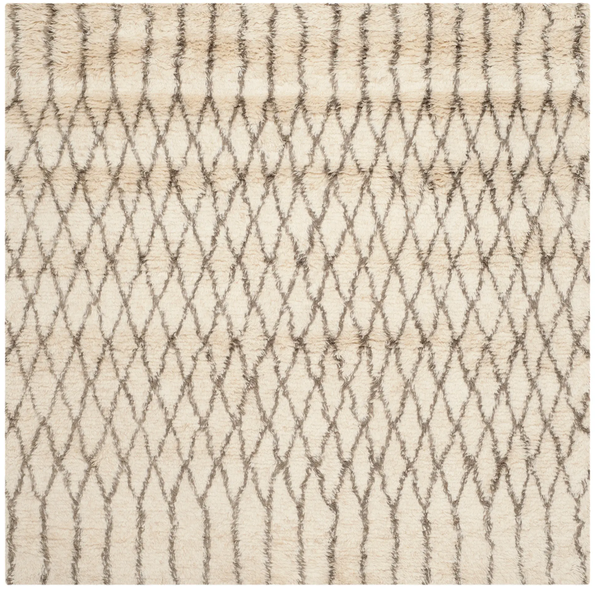 Casablanca Small Diamond Lattice Hand-Tufted Shag Rug