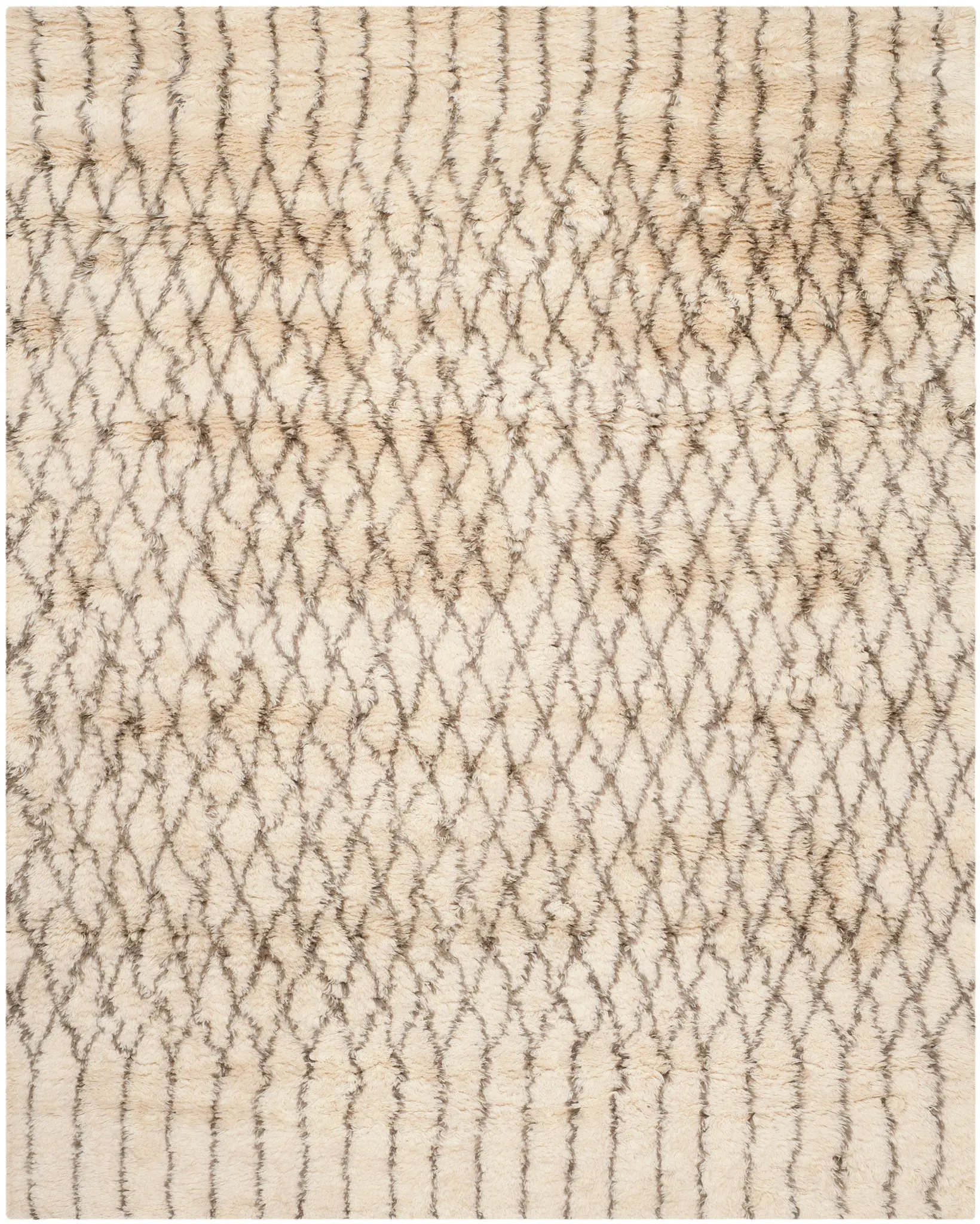 Casablanca Small Diamond Lattice Hand-Tufted Shag Rug