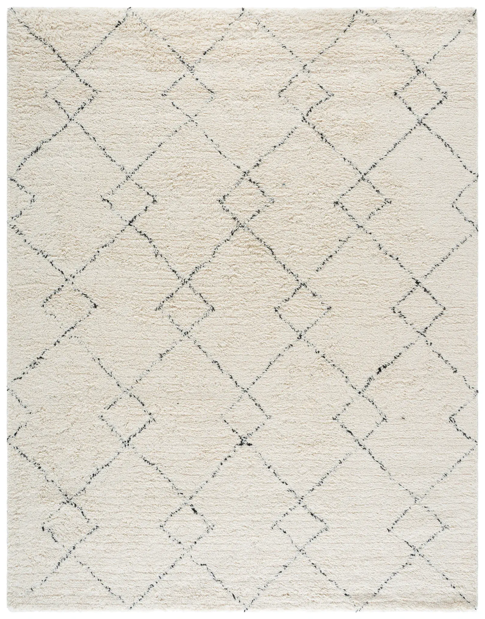 Casablanca Broken Trellis Hand-Tufted Shag Wool Rug