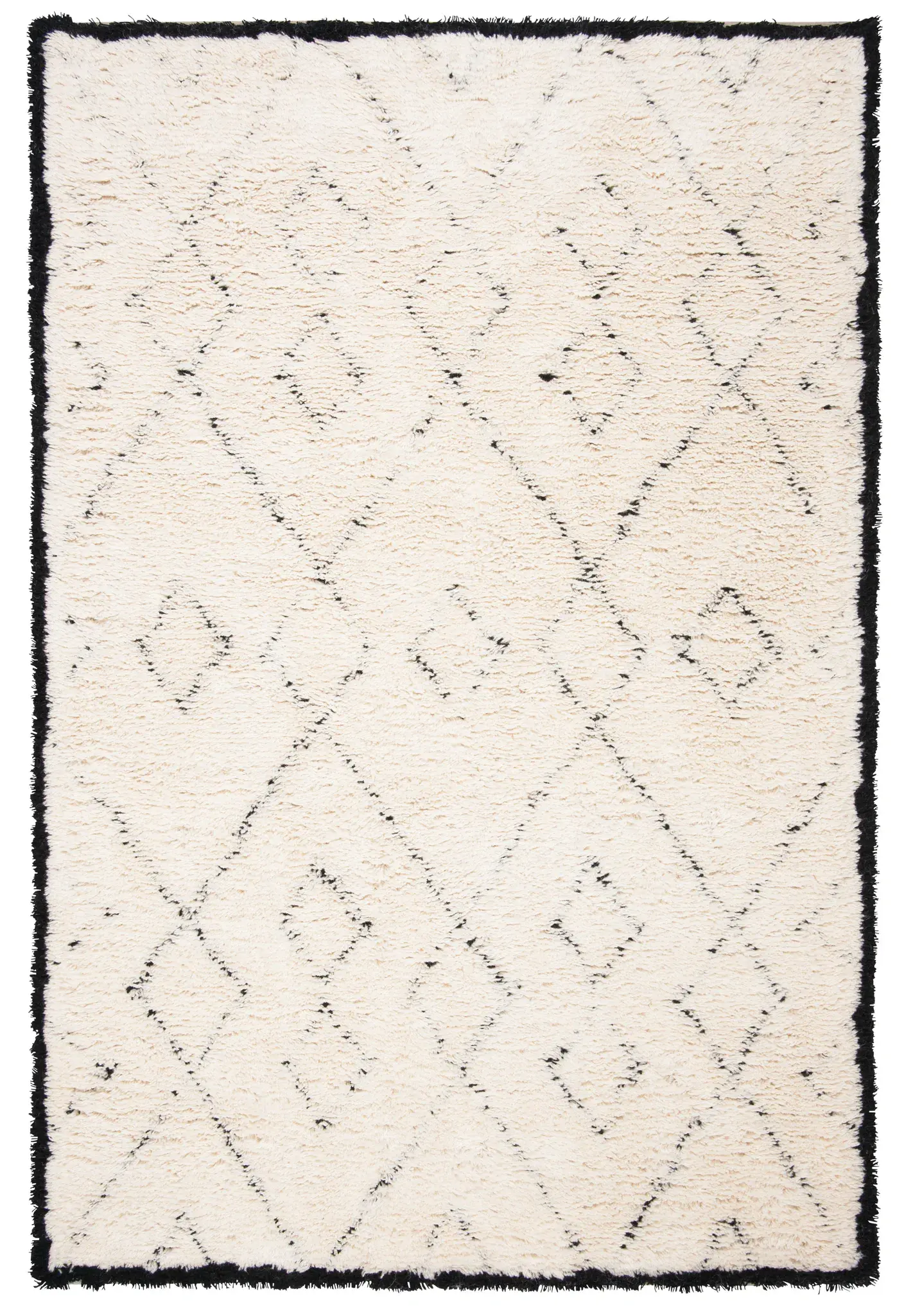 Casablanca Nested Diamond Hand-Tufted Shag Wool Rug