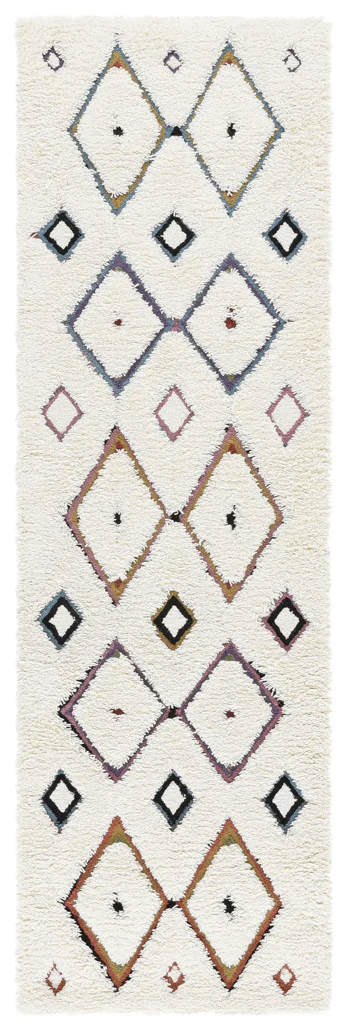 Casablanca Diamond Lattice Hand-Tufted Shag Wool Rug