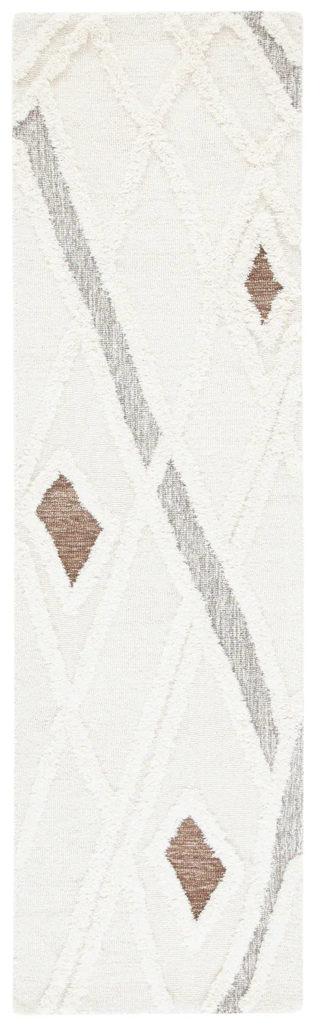 Casablanca Tribal Diamond Hand-Tufted Shag Wool Rug