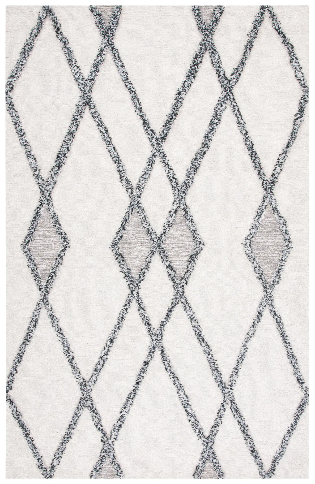 Casablanca Interlocking Diamond Hand-Tufted Wool Rug