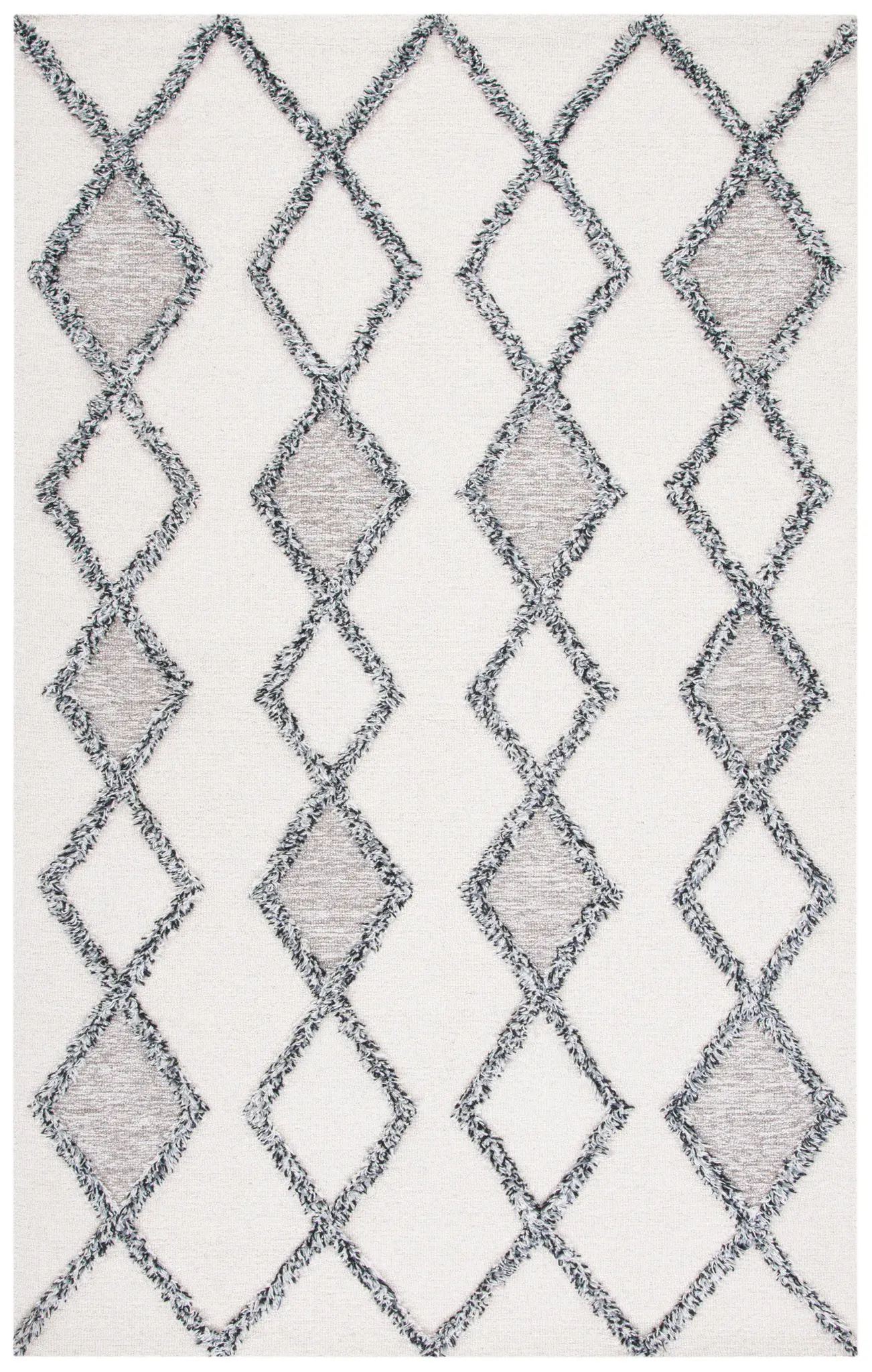 Casablanca Stacked Diamond Hand-Tufted Wool Rug