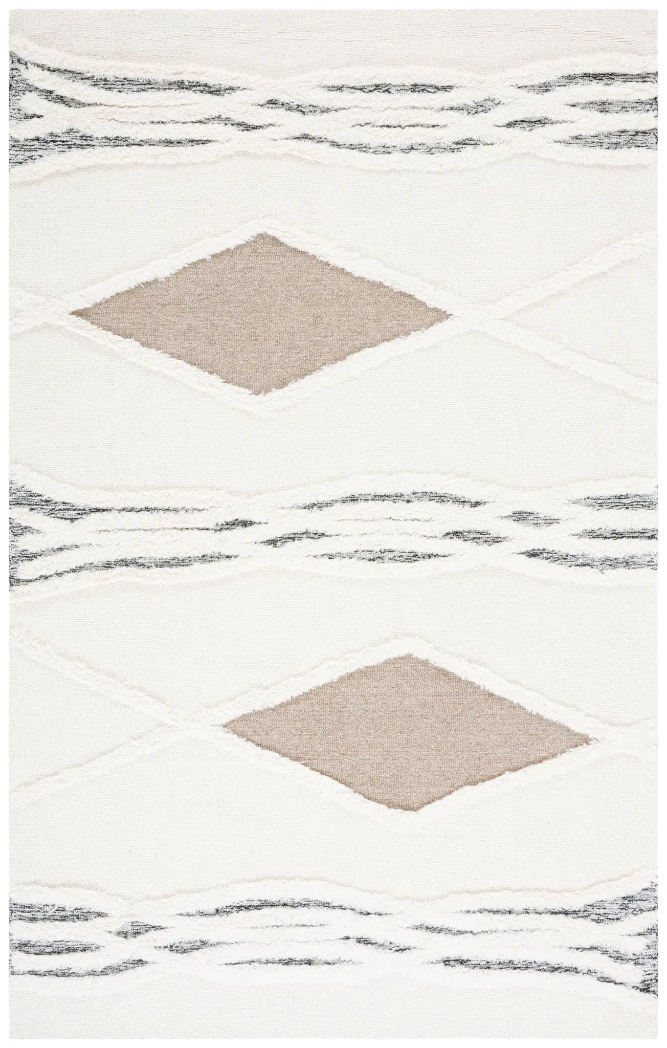 Casablanca Split Diamond Hand-Tufted Wool Rug