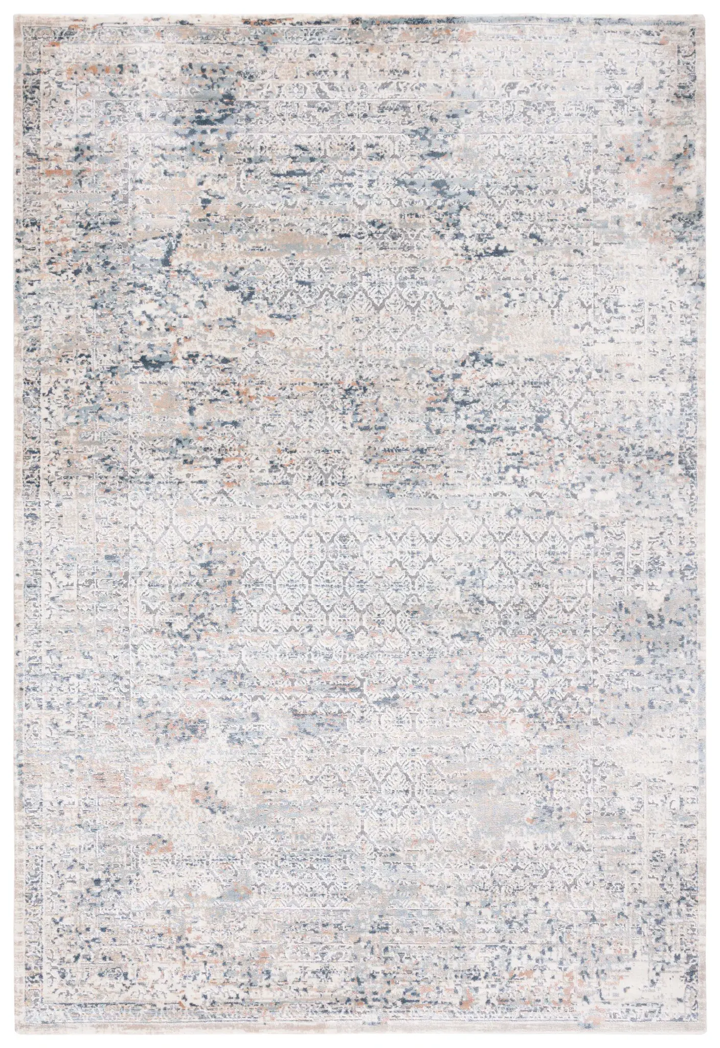 Cosmopolitan Distressed Floral Border Rug