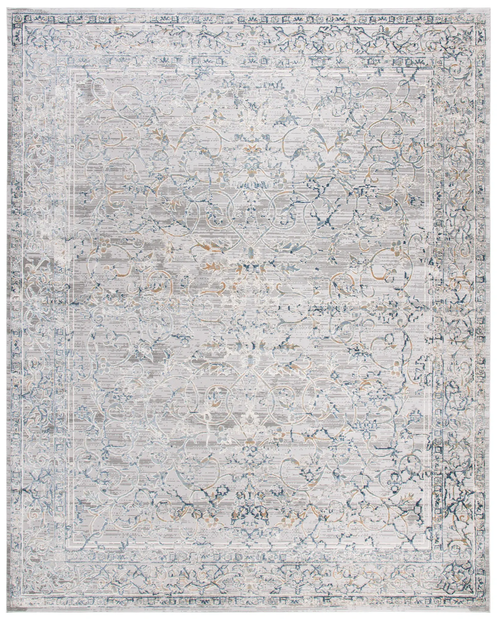 Cosmopolitan Distressed Floral Vine Rug