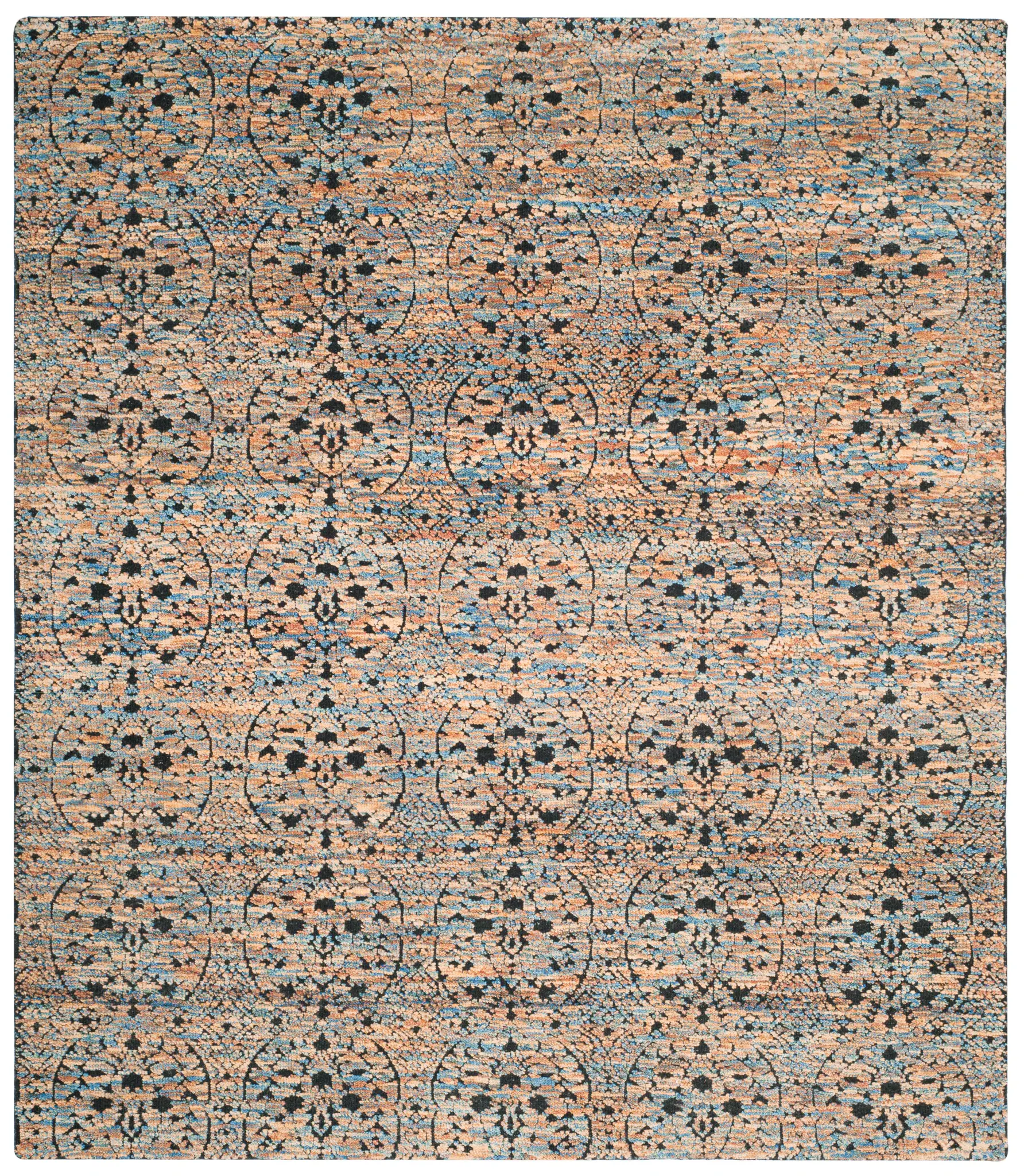 Castilla Repeating Medallion Hand-Knotted Wool Rug