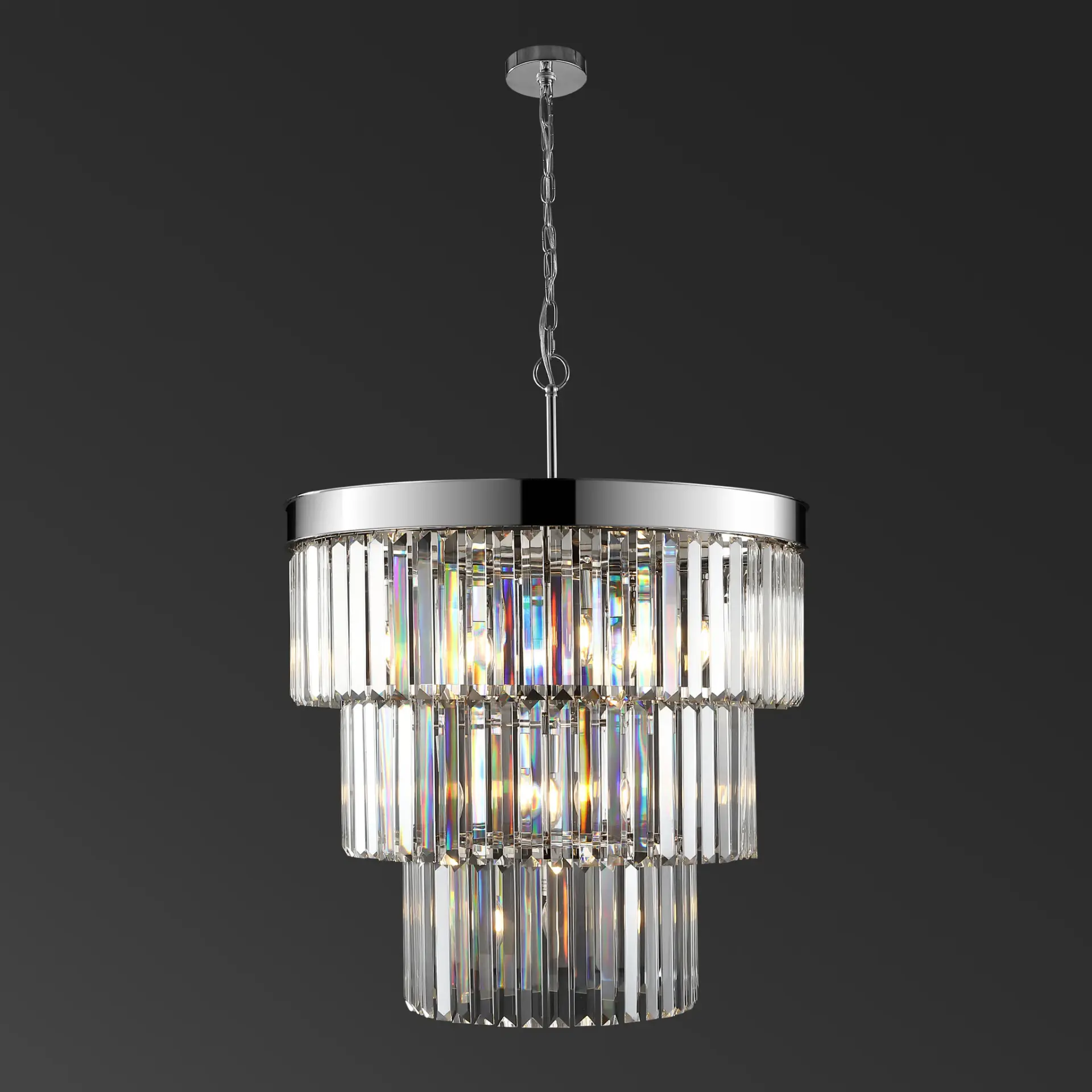 Coulette Three-Tier Crystal Chandelier