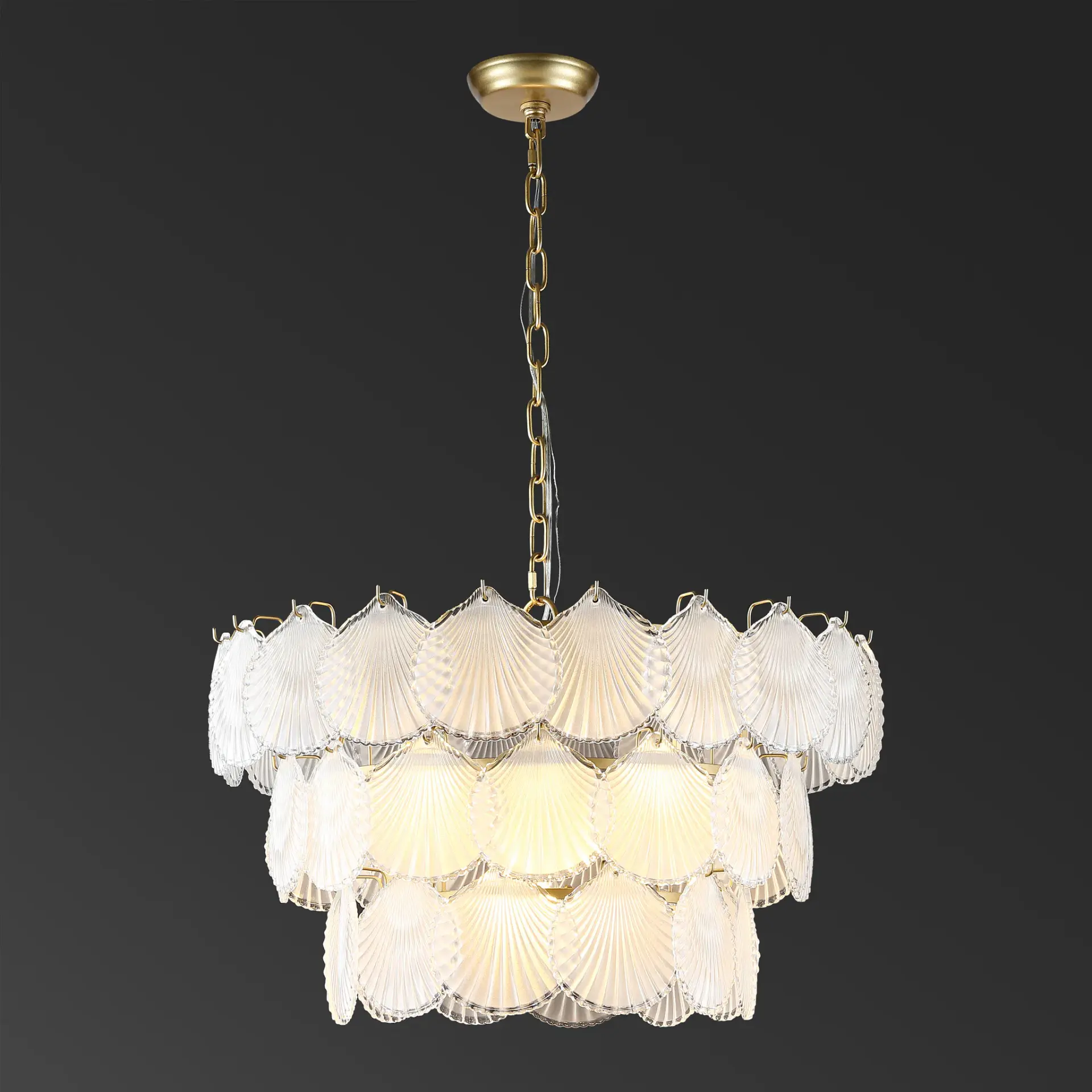 Gutierrez Three-Tier Glass Chandelier