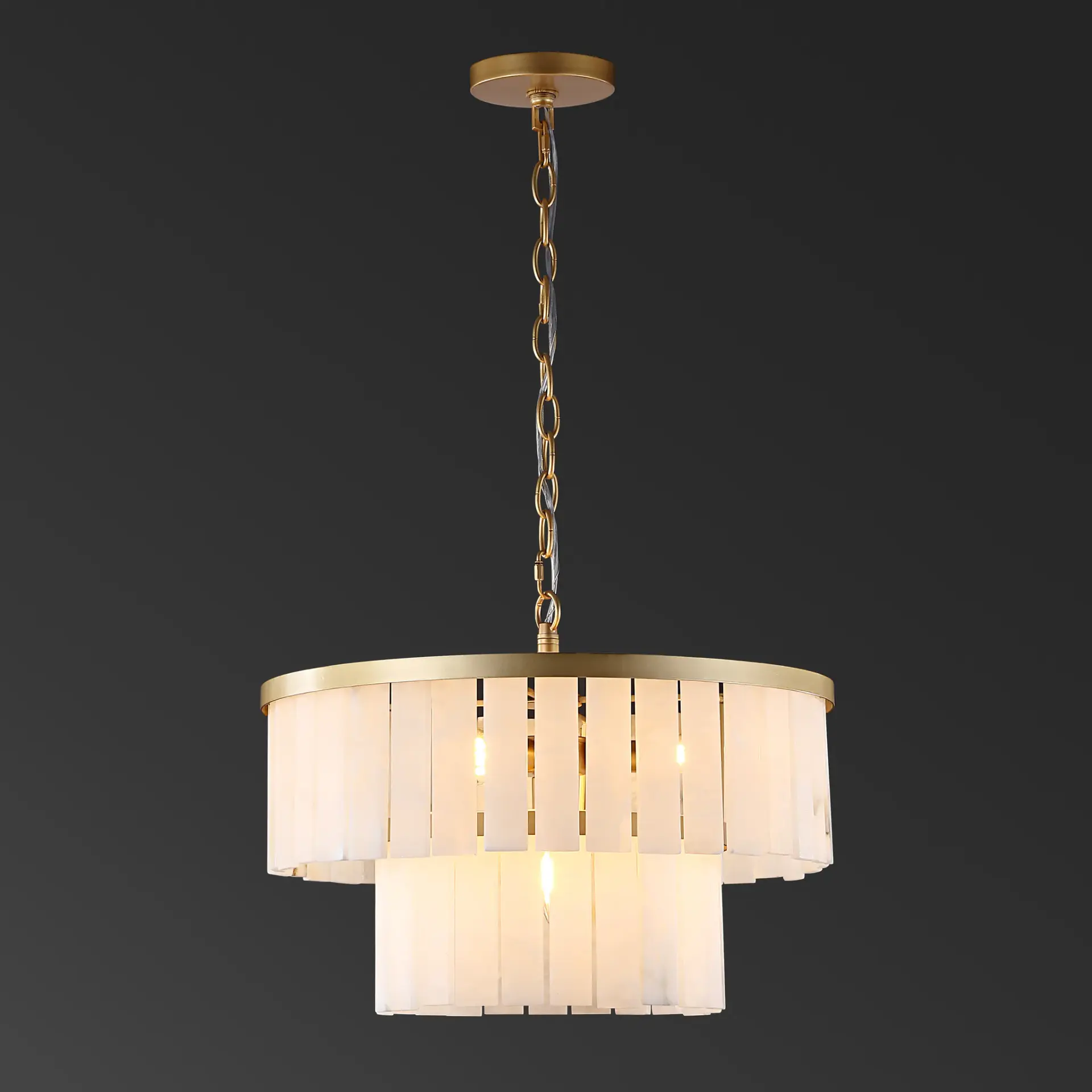 Kiandra Marble Two-Tier Chandelier