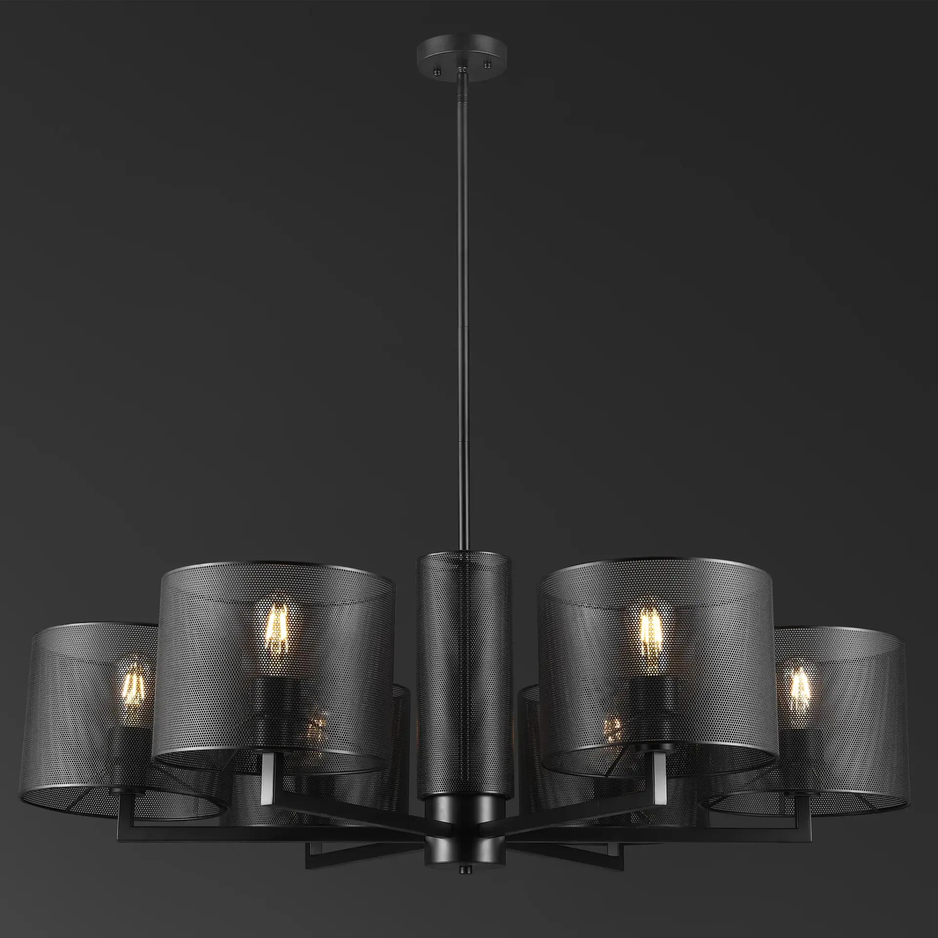 Zachaeus Six-Light Metal Chandelier