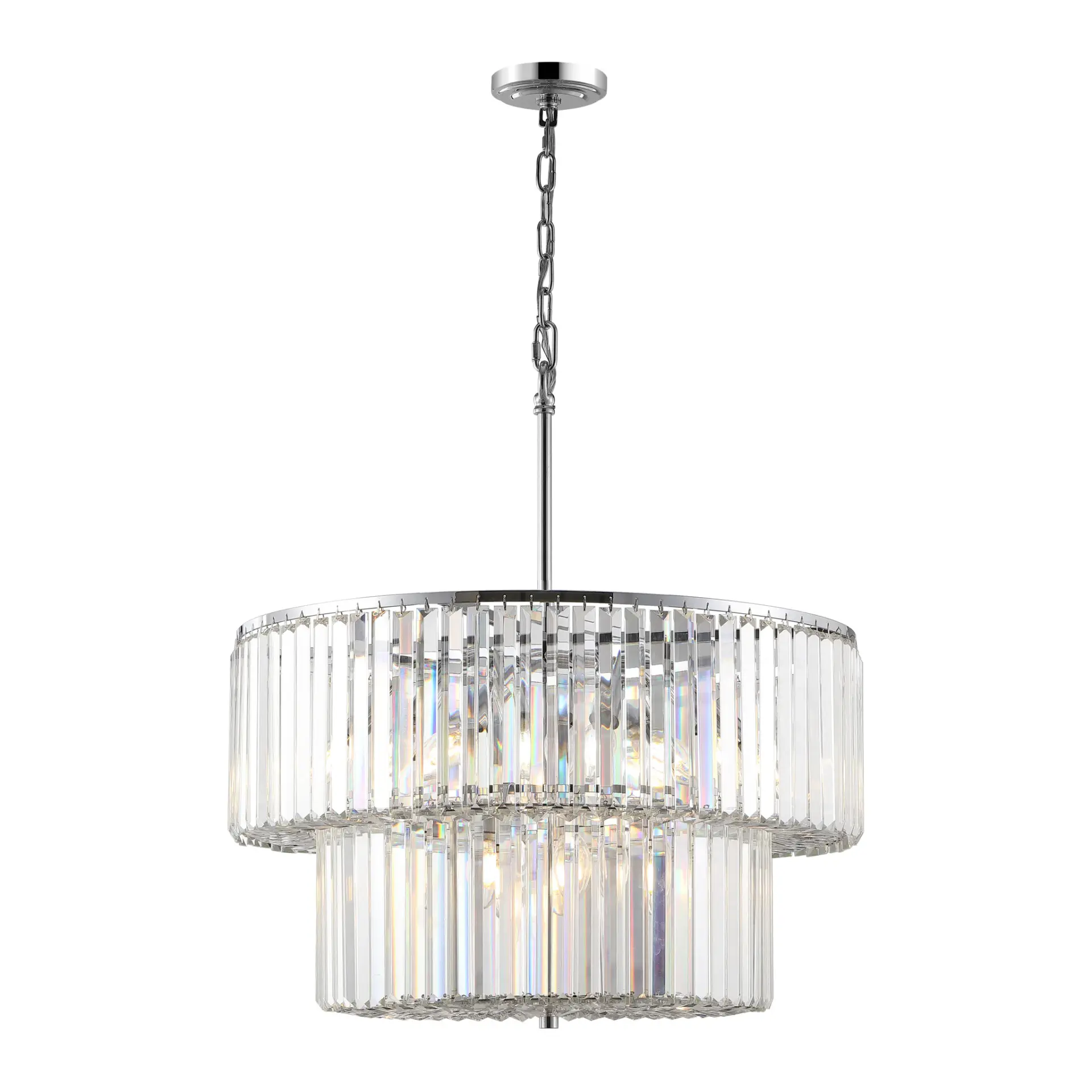 Viviann Two-Tier Crystal Chandelier