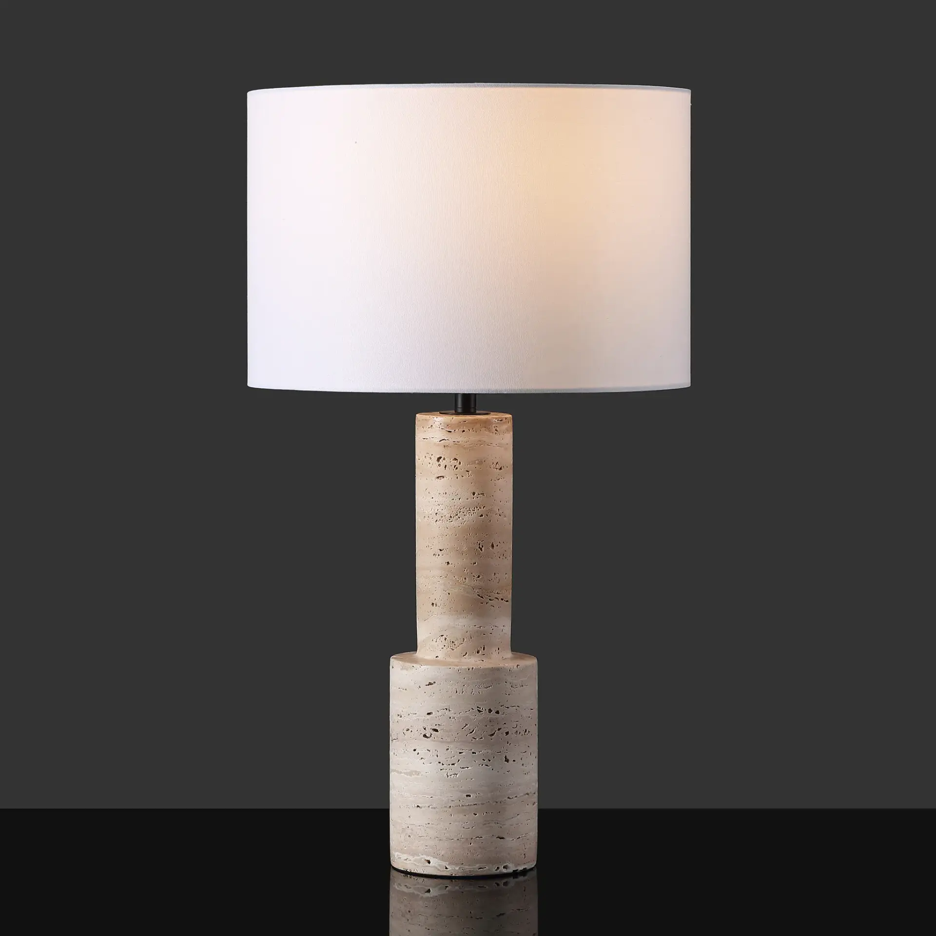Tywin Travertine Table Lamp