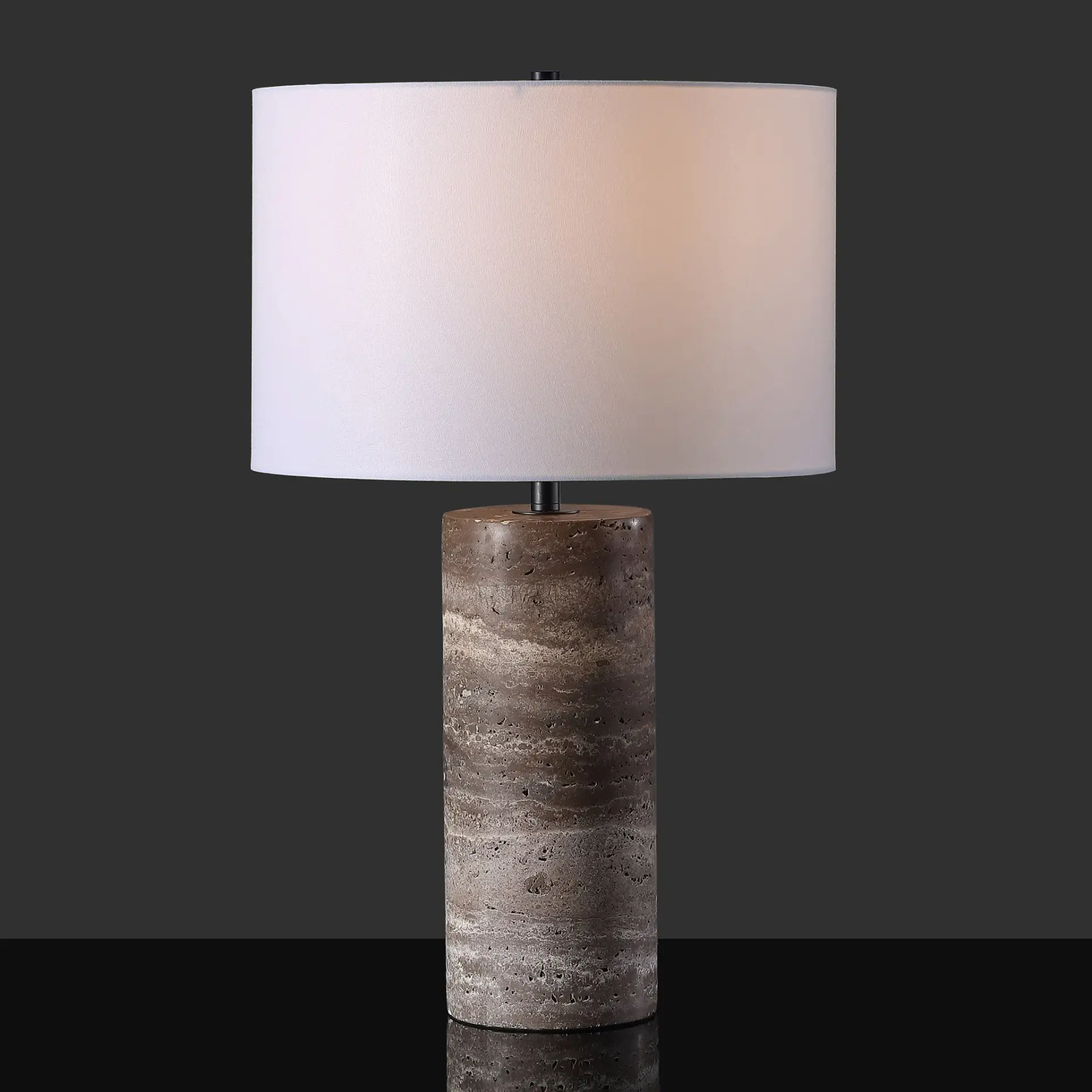 Rynetta Travertine Table Lamp