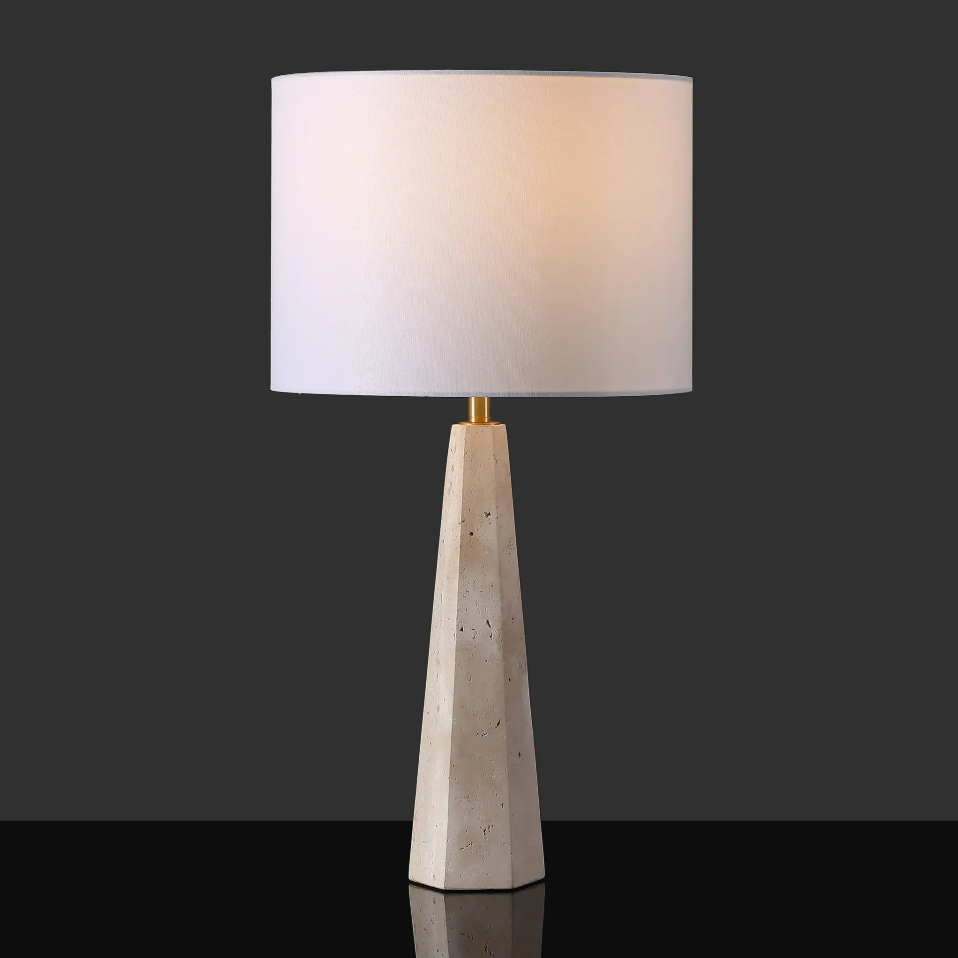 Gabryanna Travertine Table Lamp