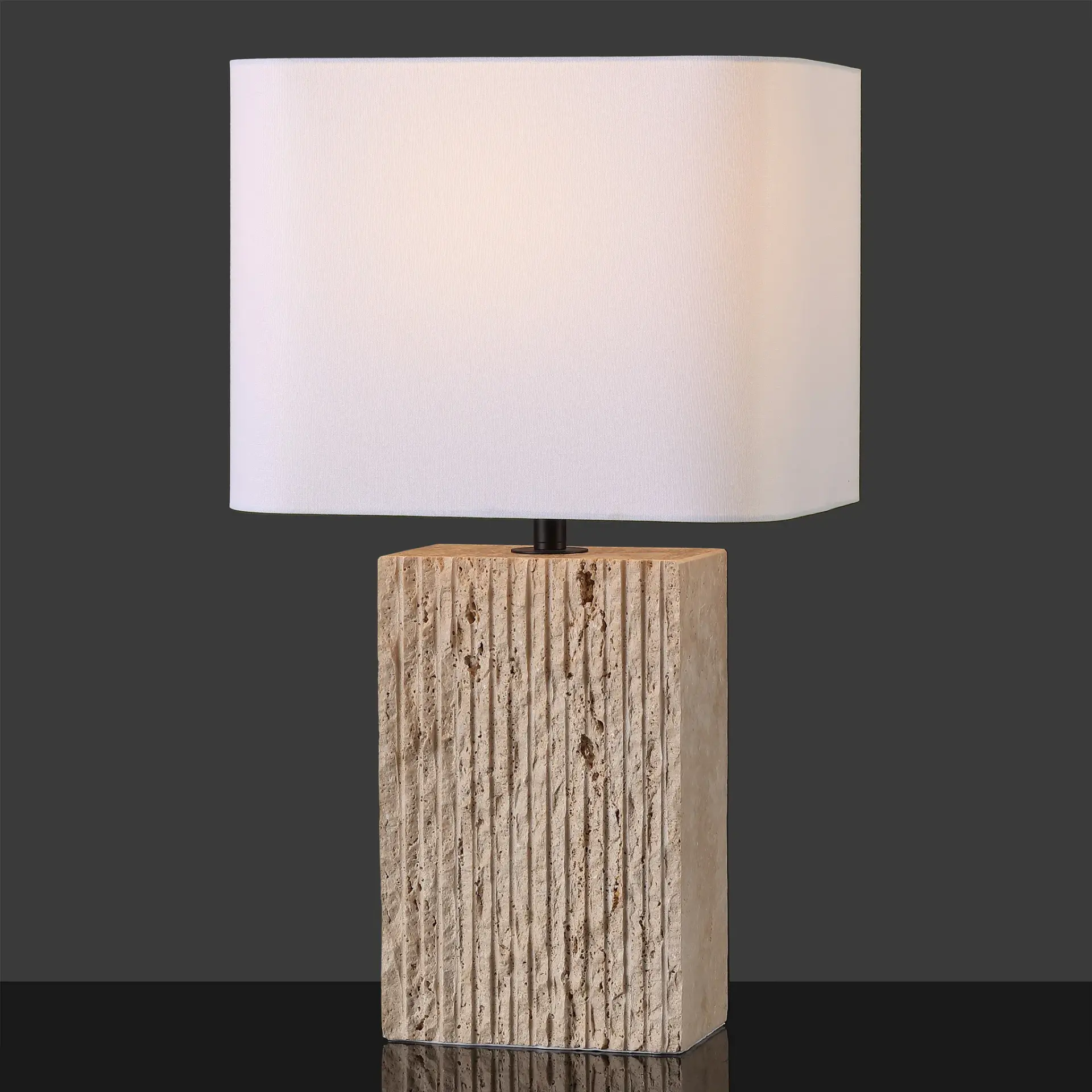Henry Travertine Table Lamp