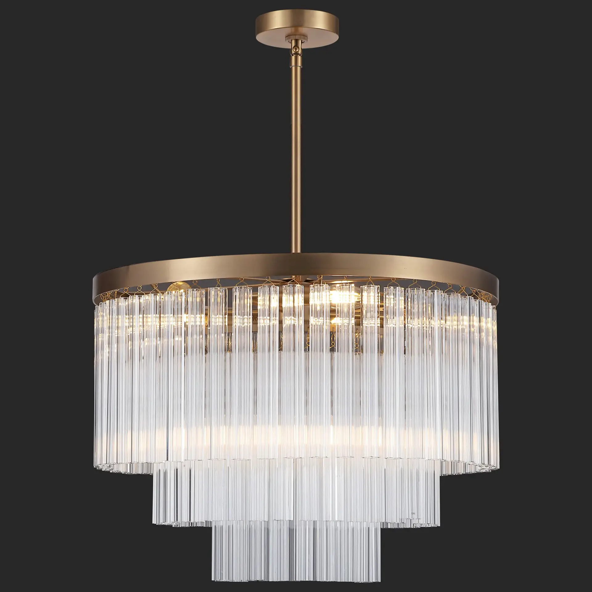 Alayne Round Tiered Glass Chandelier