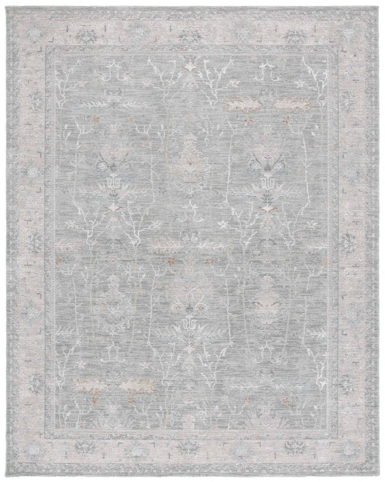 Culture Faded Floral Border Rug