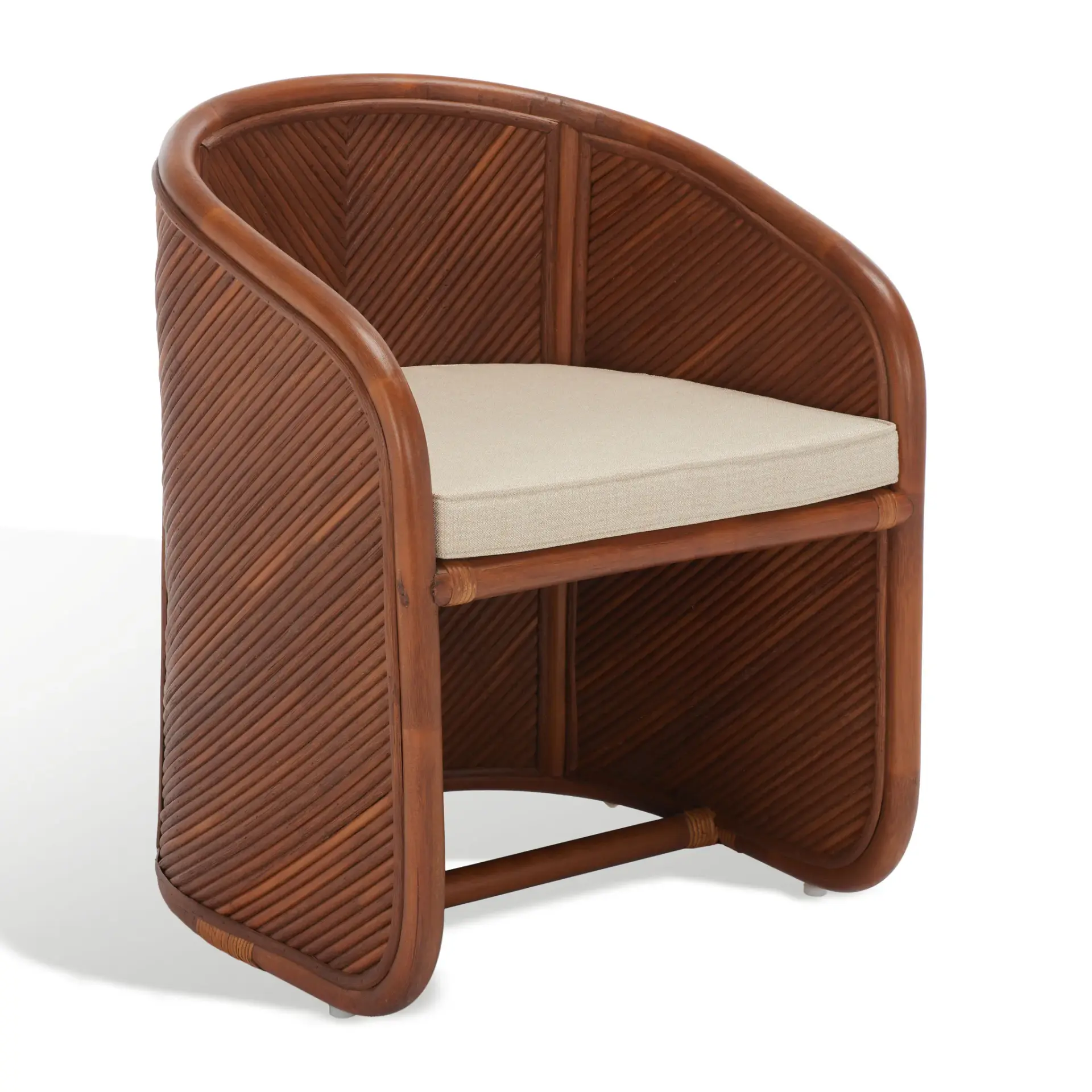 Barnette Rattan Pole Accent Chair