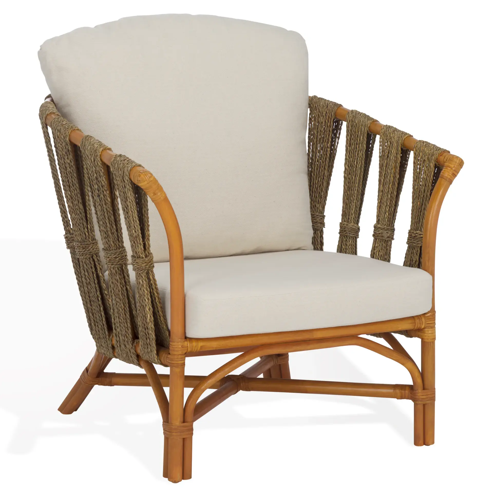 Donatello Rattan Pole Accent Chair