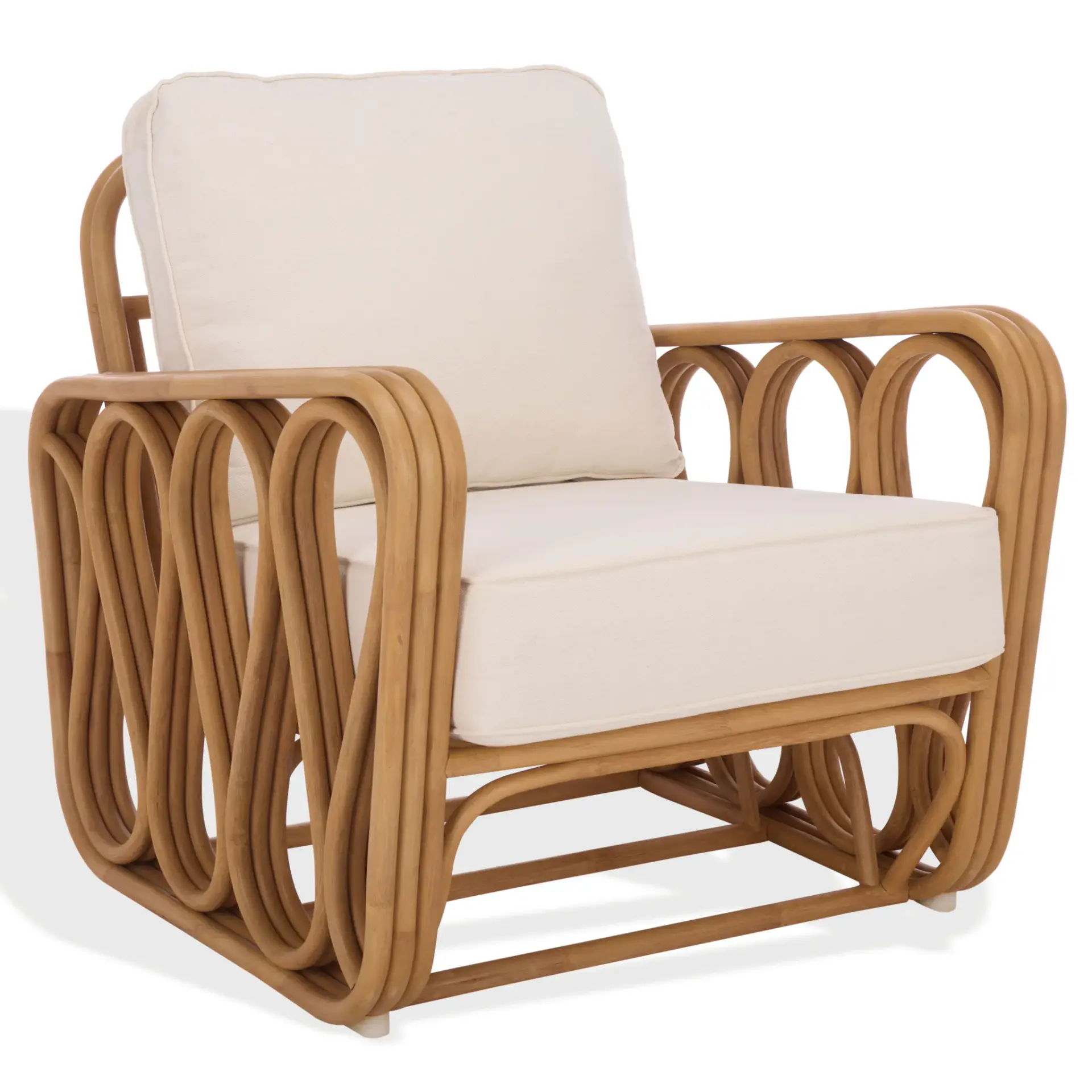 Malina Rattan Pole Accent Chair