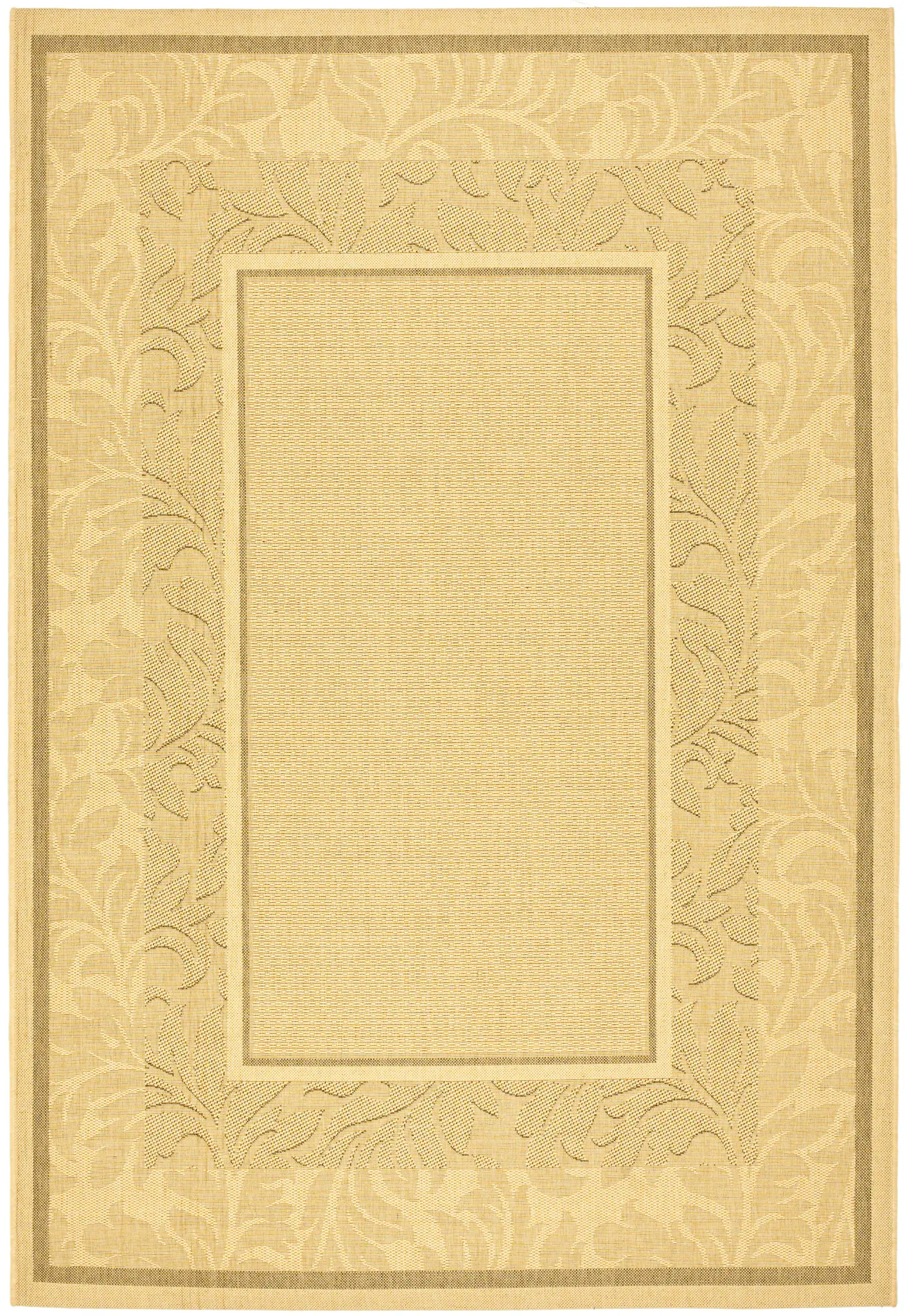 Courtyard Floral Border Outdoor Rug