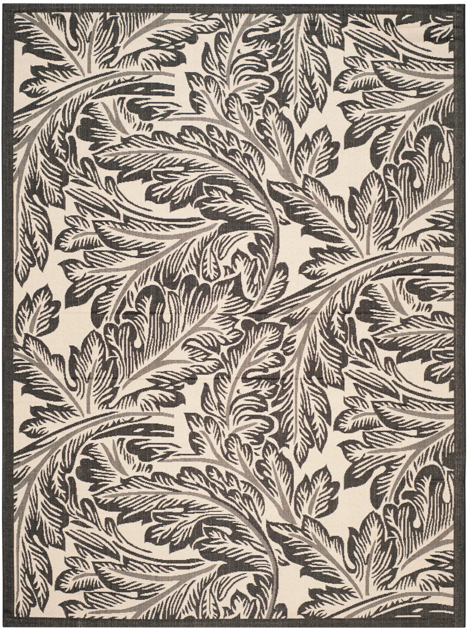 Courtyard Acanthus Leaf Outdoor Rug