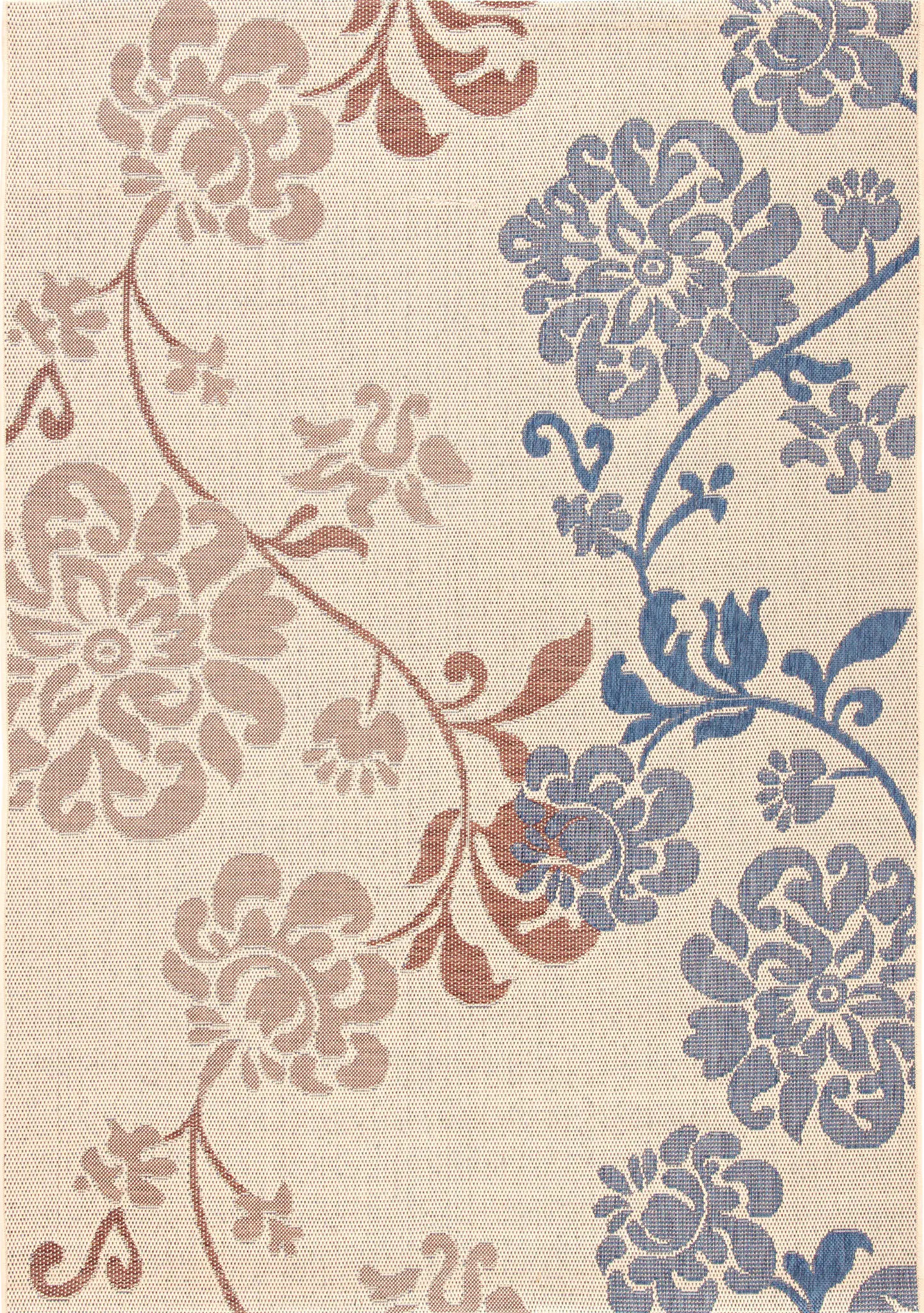 Courtyard Trailing Floral Vine Outdoor Rug