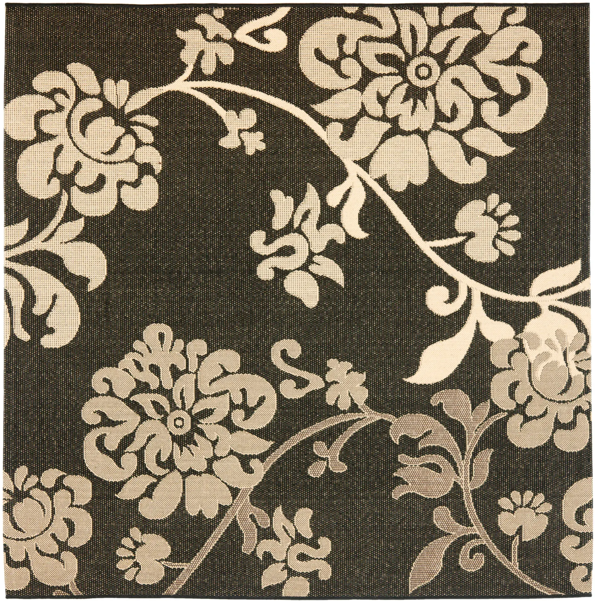 Courtyard Trailing Floral Vine Outdoor Rug