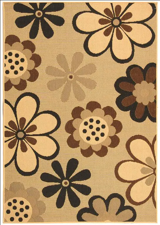 Courtyard Retro Bloom Outdoor Rug