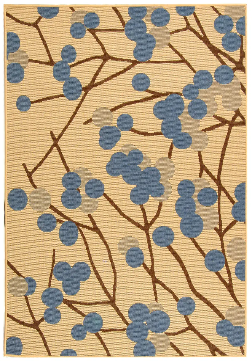 Courtyard Berry Branch Outdoor Rug