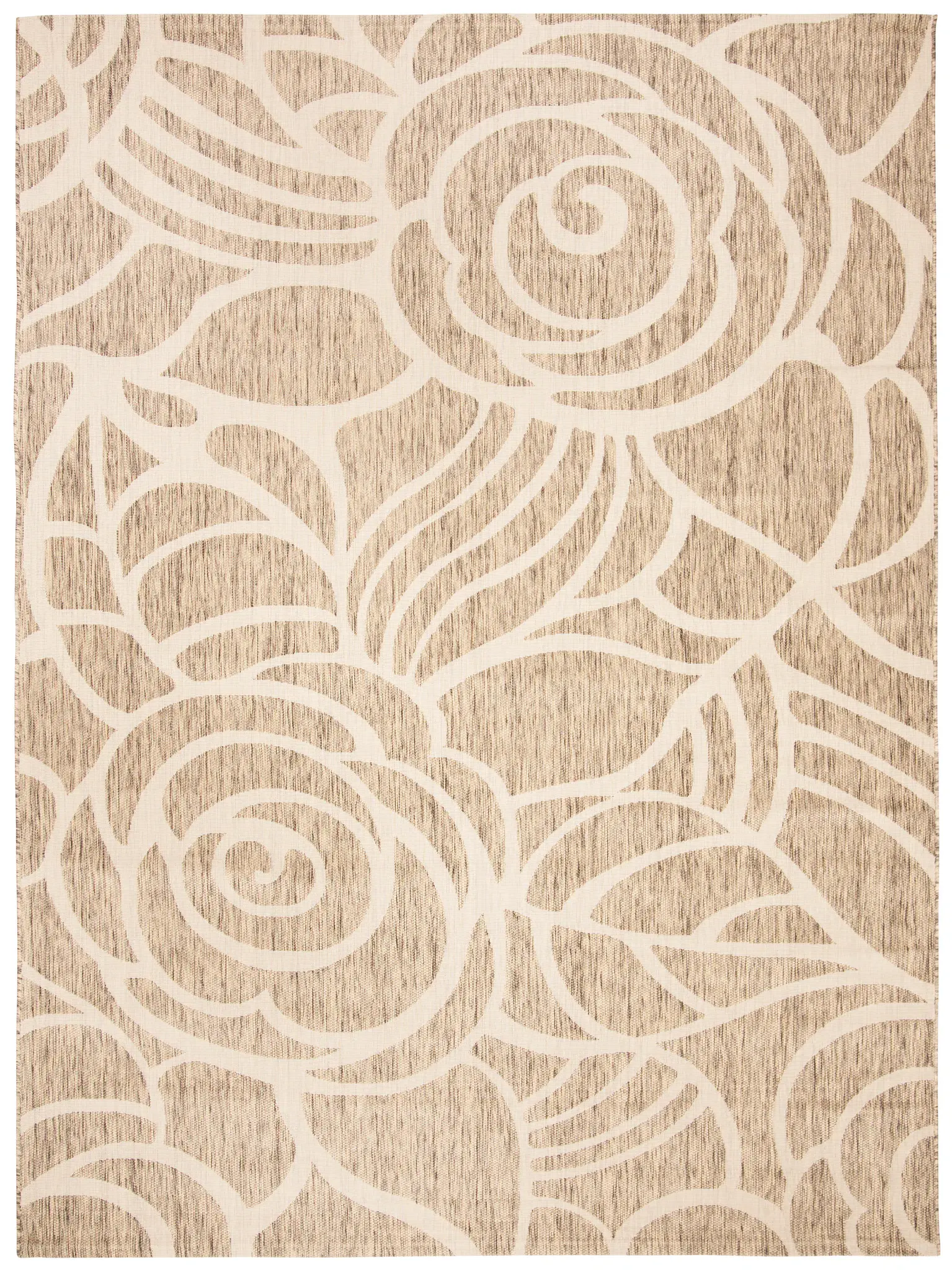 Courtyard Stylized Rose Outdoor Rug