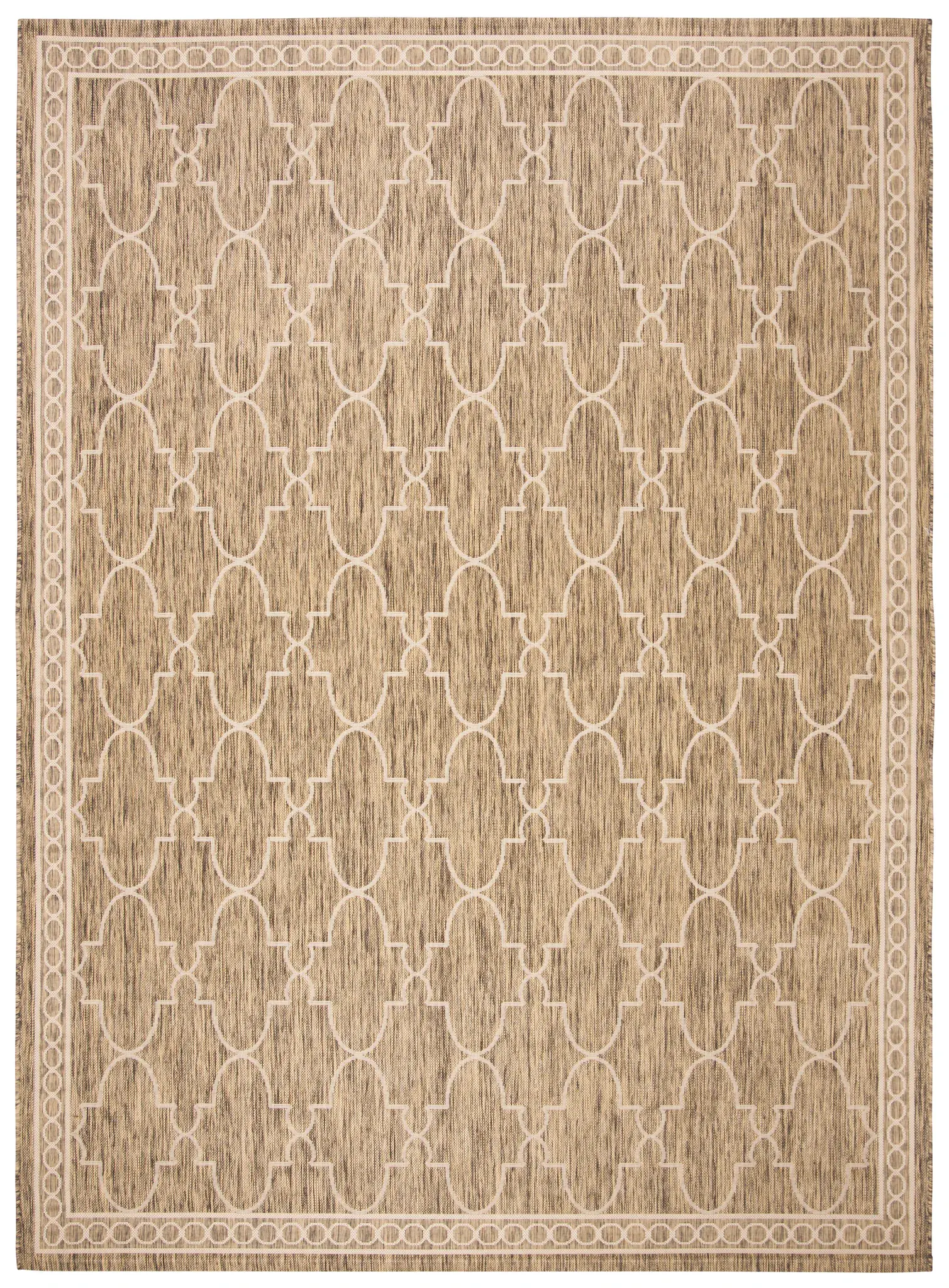 Courtyard Trellis Border Outdoor Rug