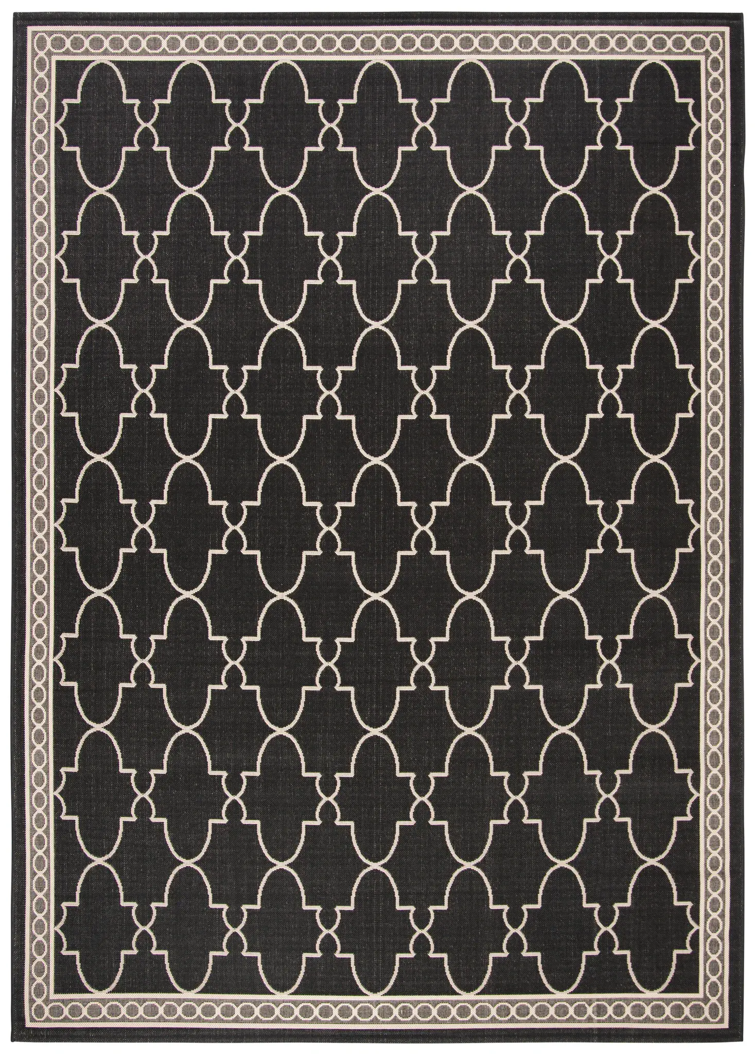 Courtyard Trellis Border Outdoor Rug