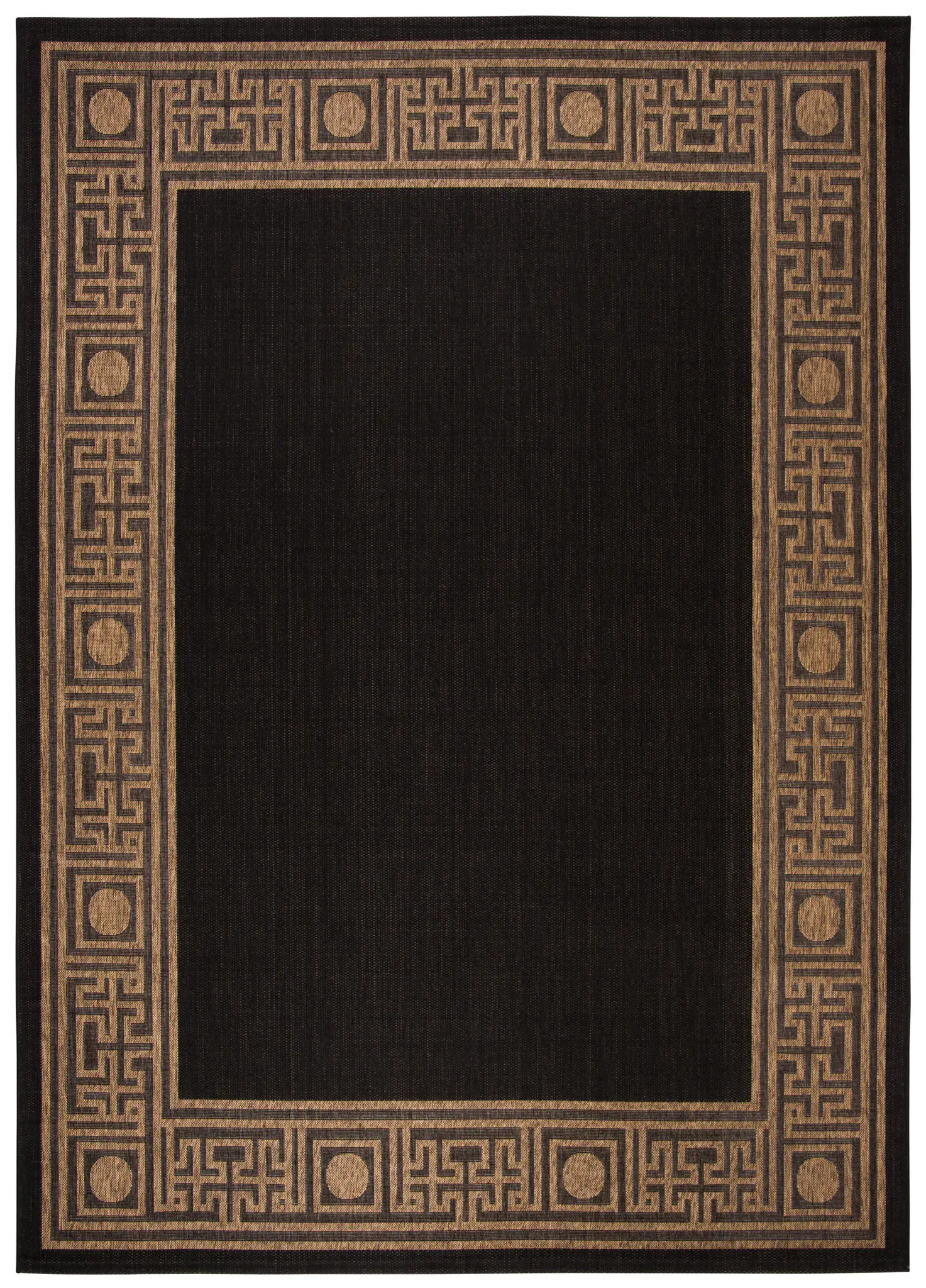 Courtyard Greek Key Border Outdoor Rug