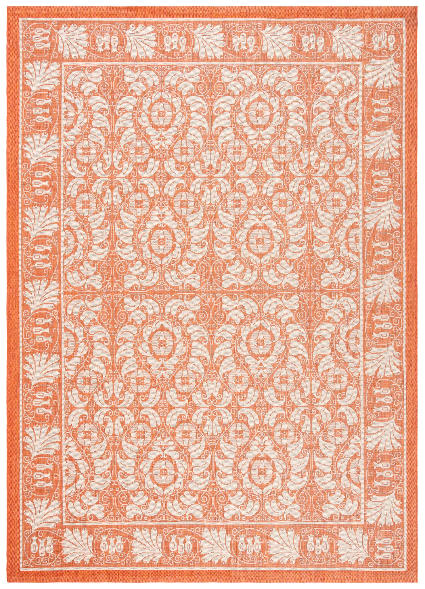 Courtyard Scrolling Floral Outdoor Rug