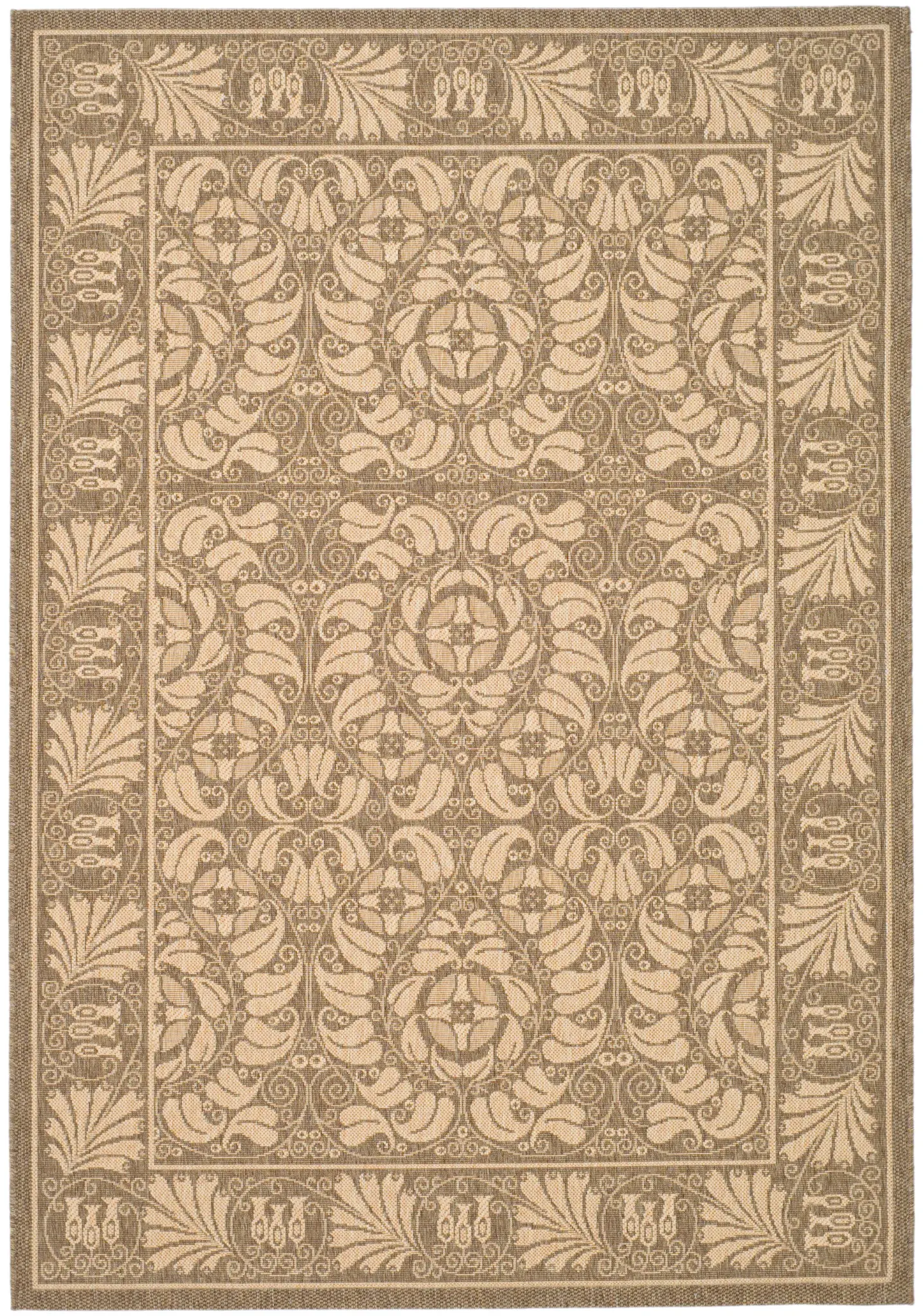 Courtyard Scrolling Floral Outdoor Rug