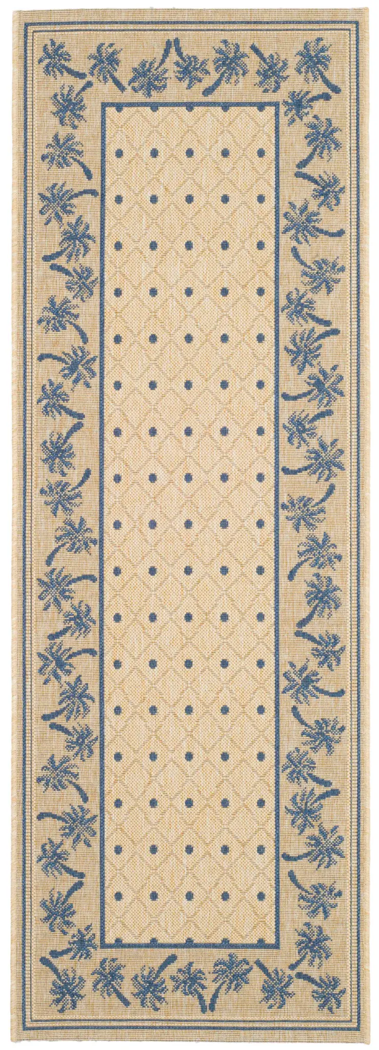 Courtyard Palm Border Outdoor Rug