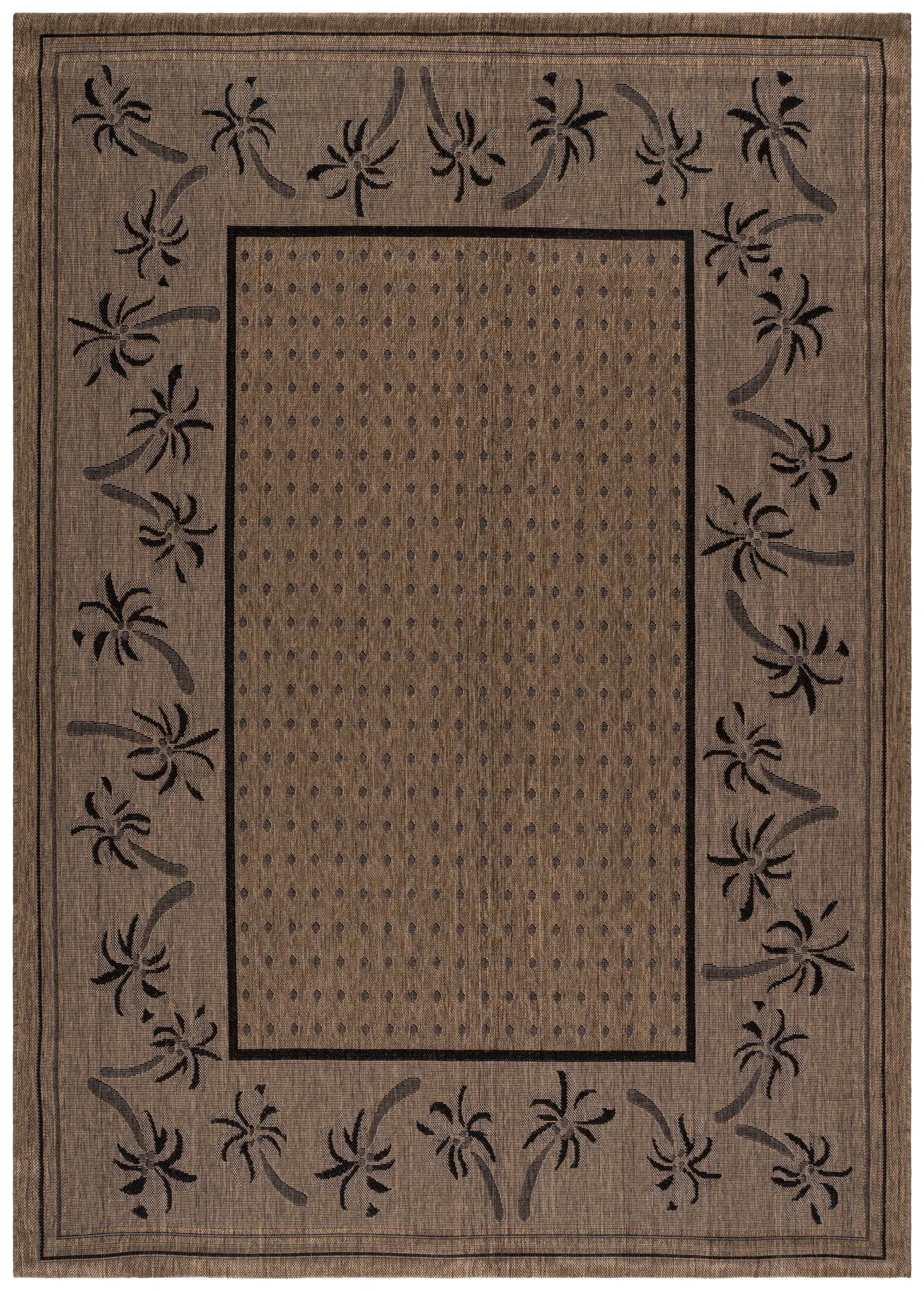 Courtyard Palm Border Outdoor Rug