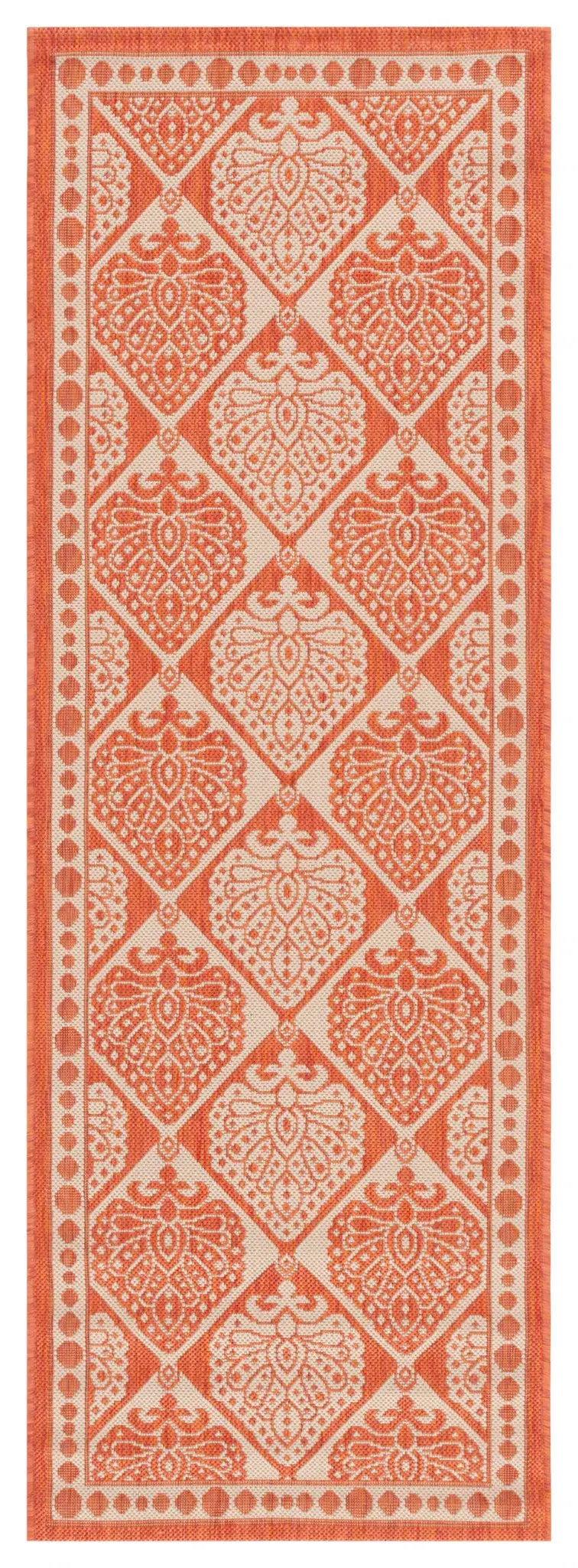 Courtyard Diamond Botanical Outdoor Rug