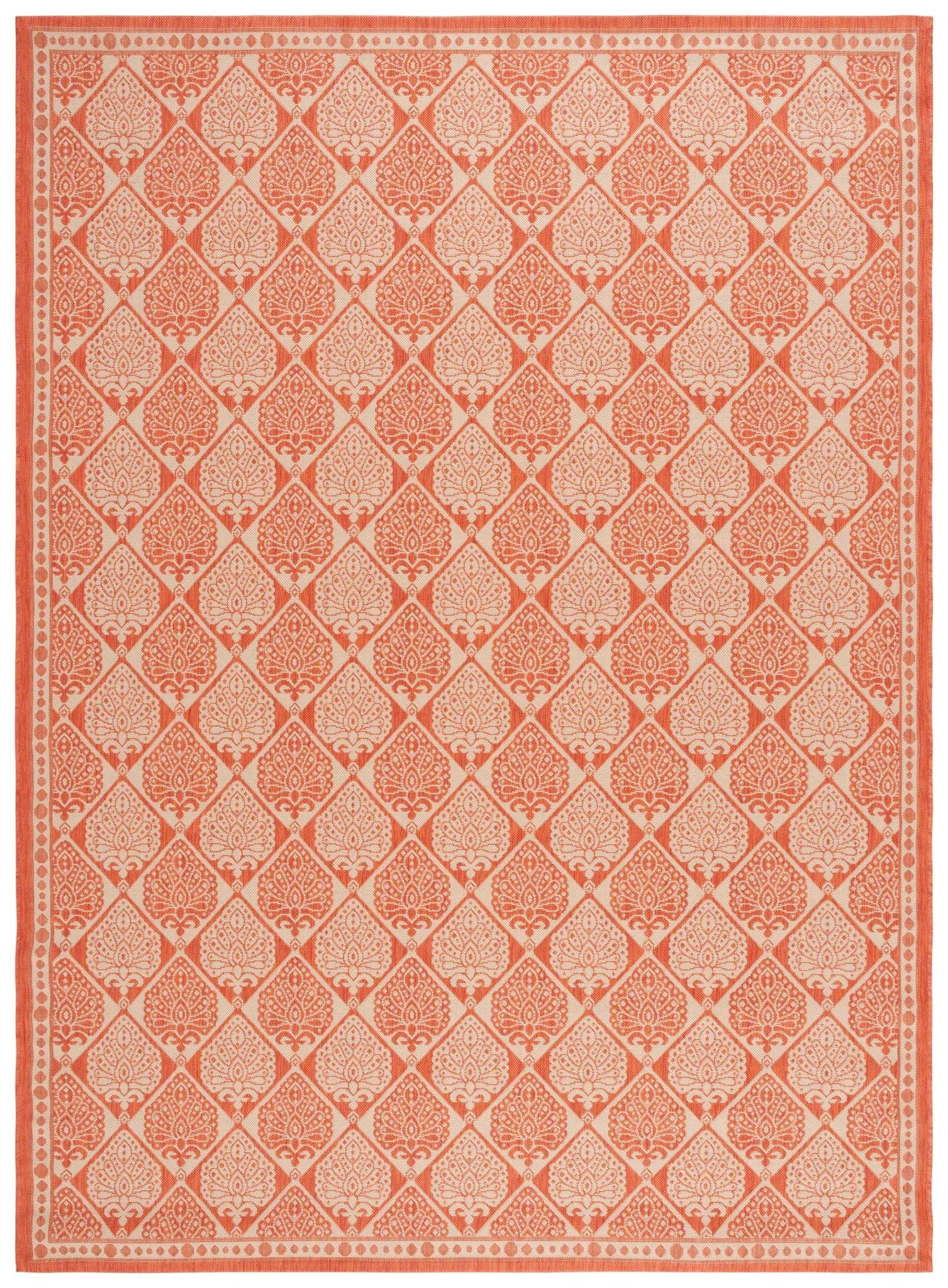Courtyard Diamond Botanical Outdoor Rug