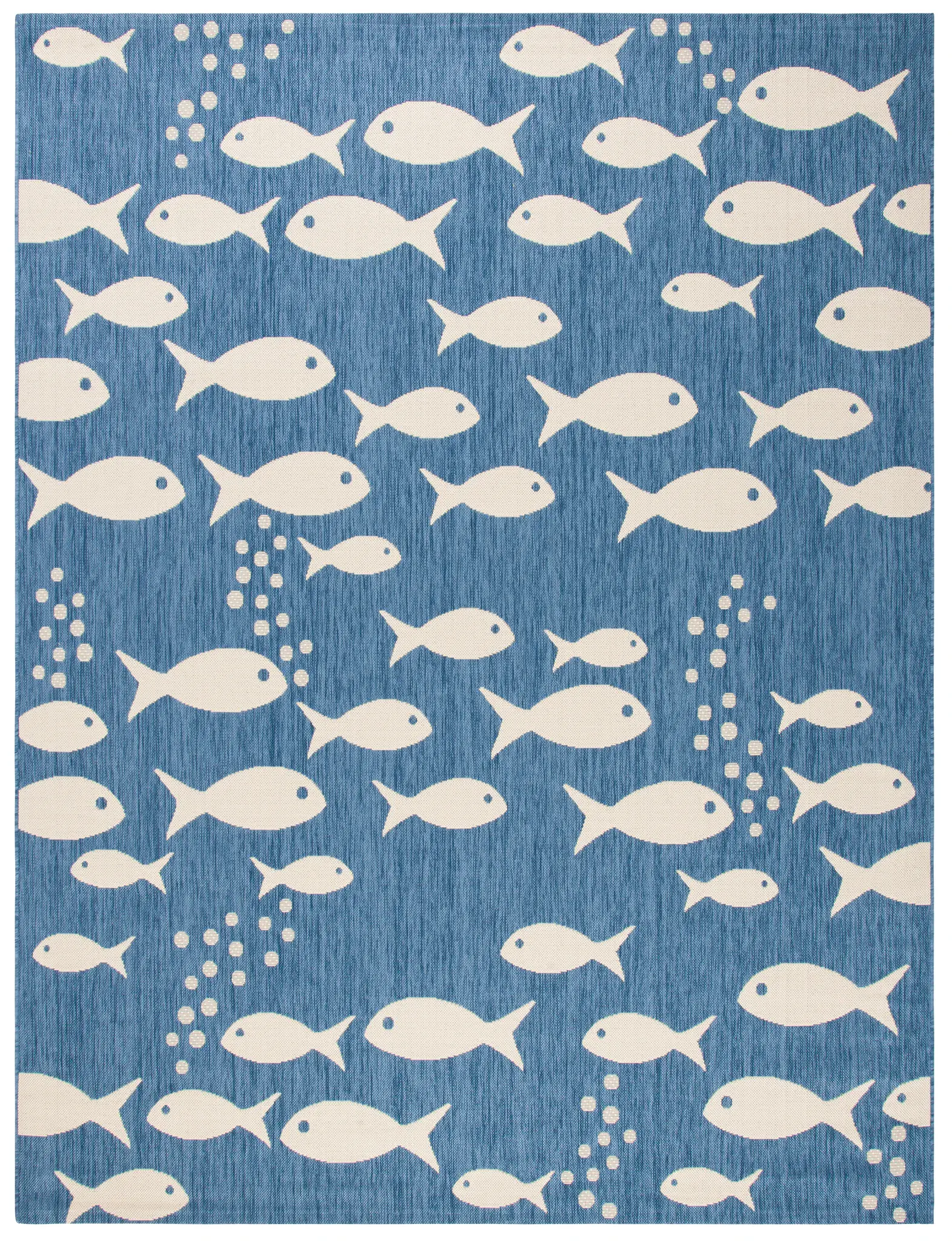 Courtyard Swimming Fish Outdoor Rug