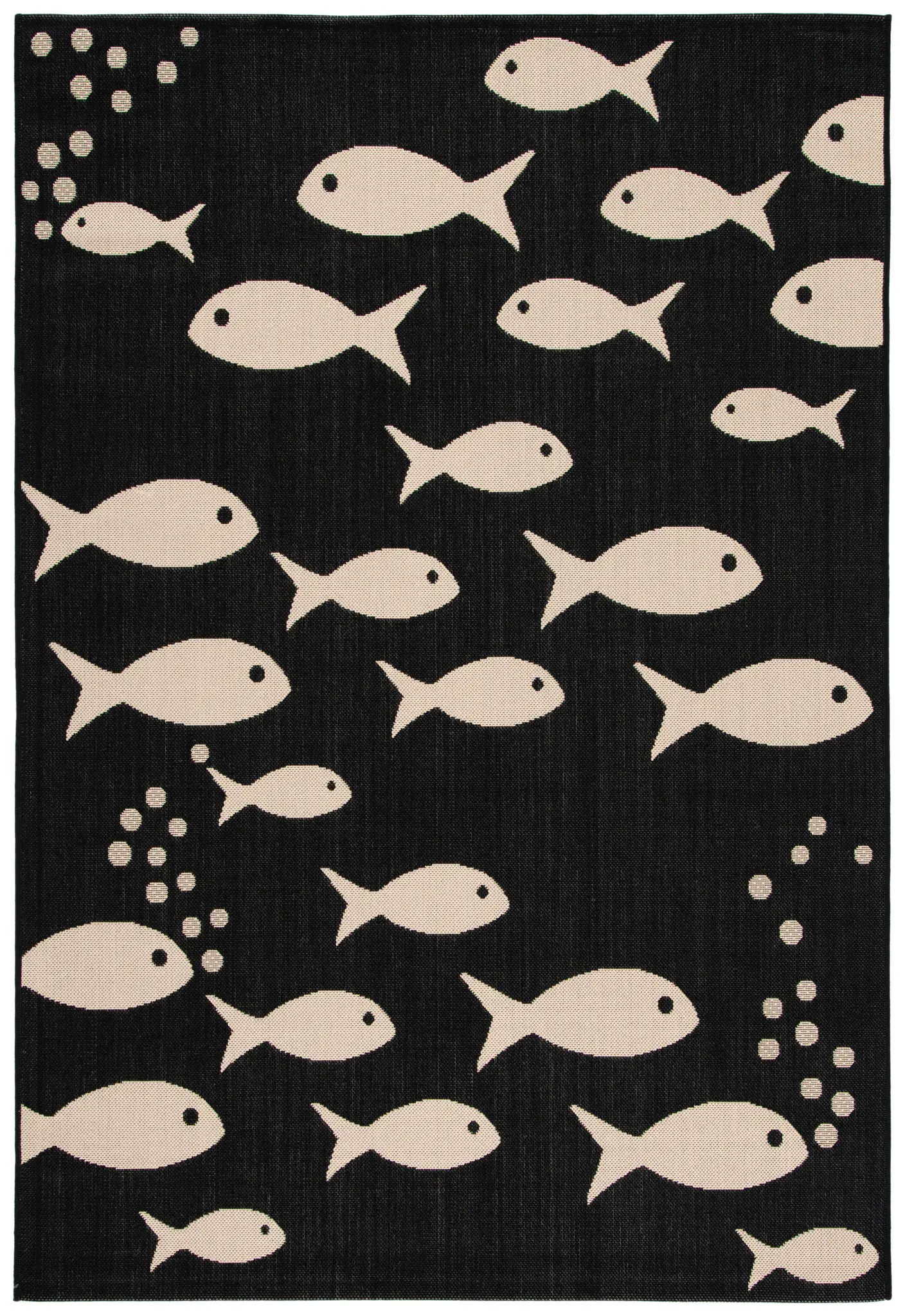 Courtyard Swimming Fish Outdoor Rug
