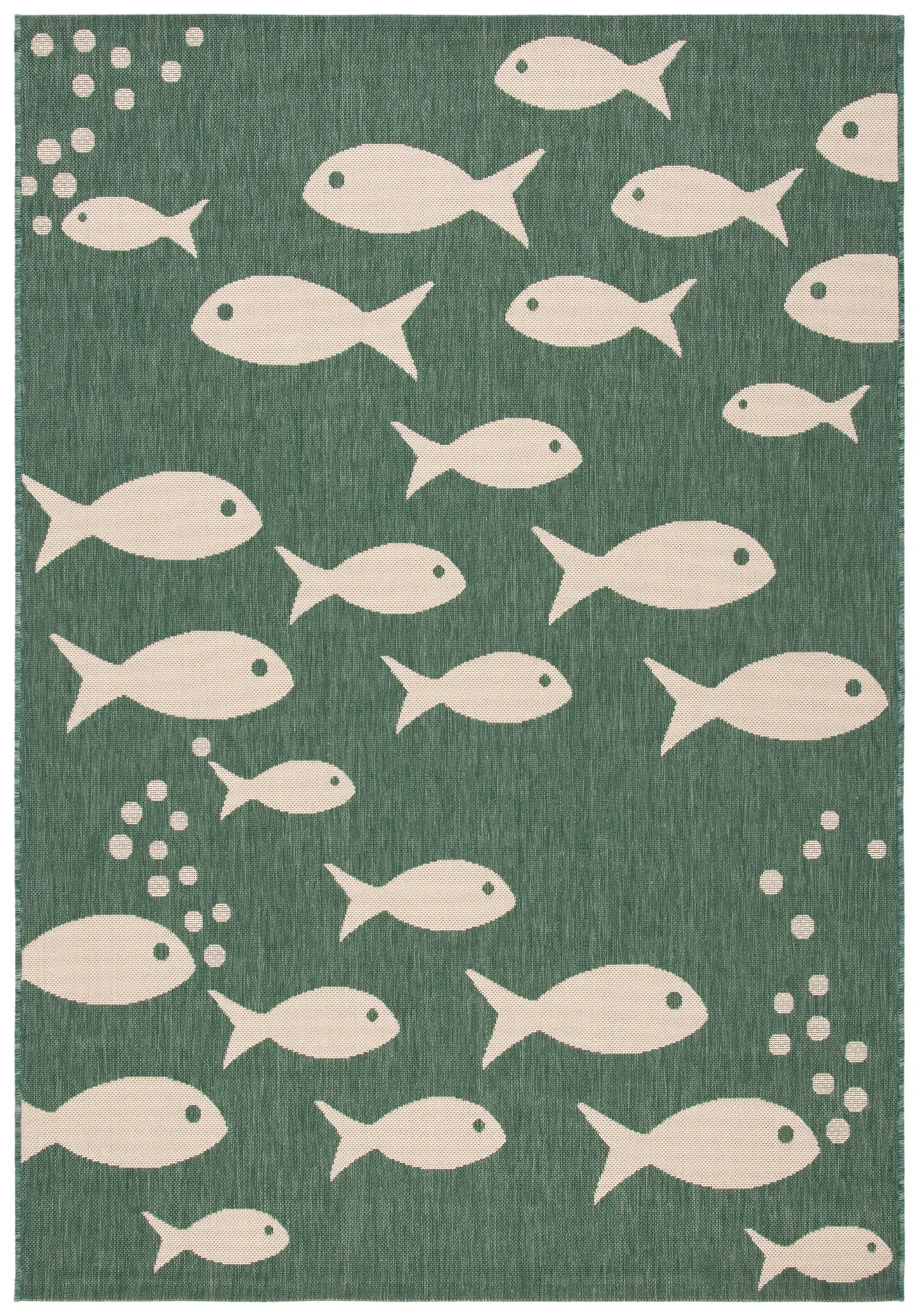 Courtyard Swimming Fish Outdoor Rug