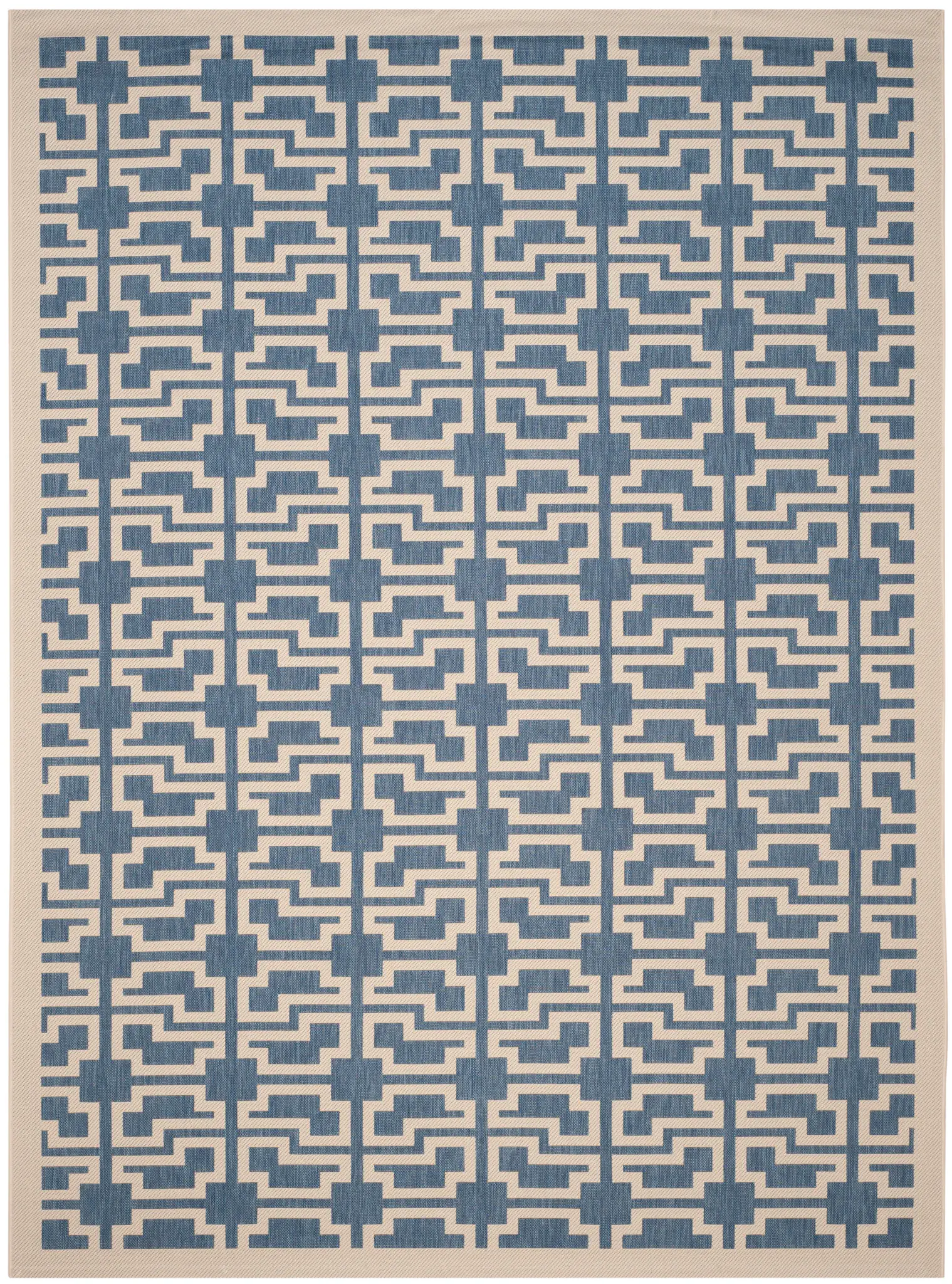 Courtyard Interlocking Grid Outdoor Rug