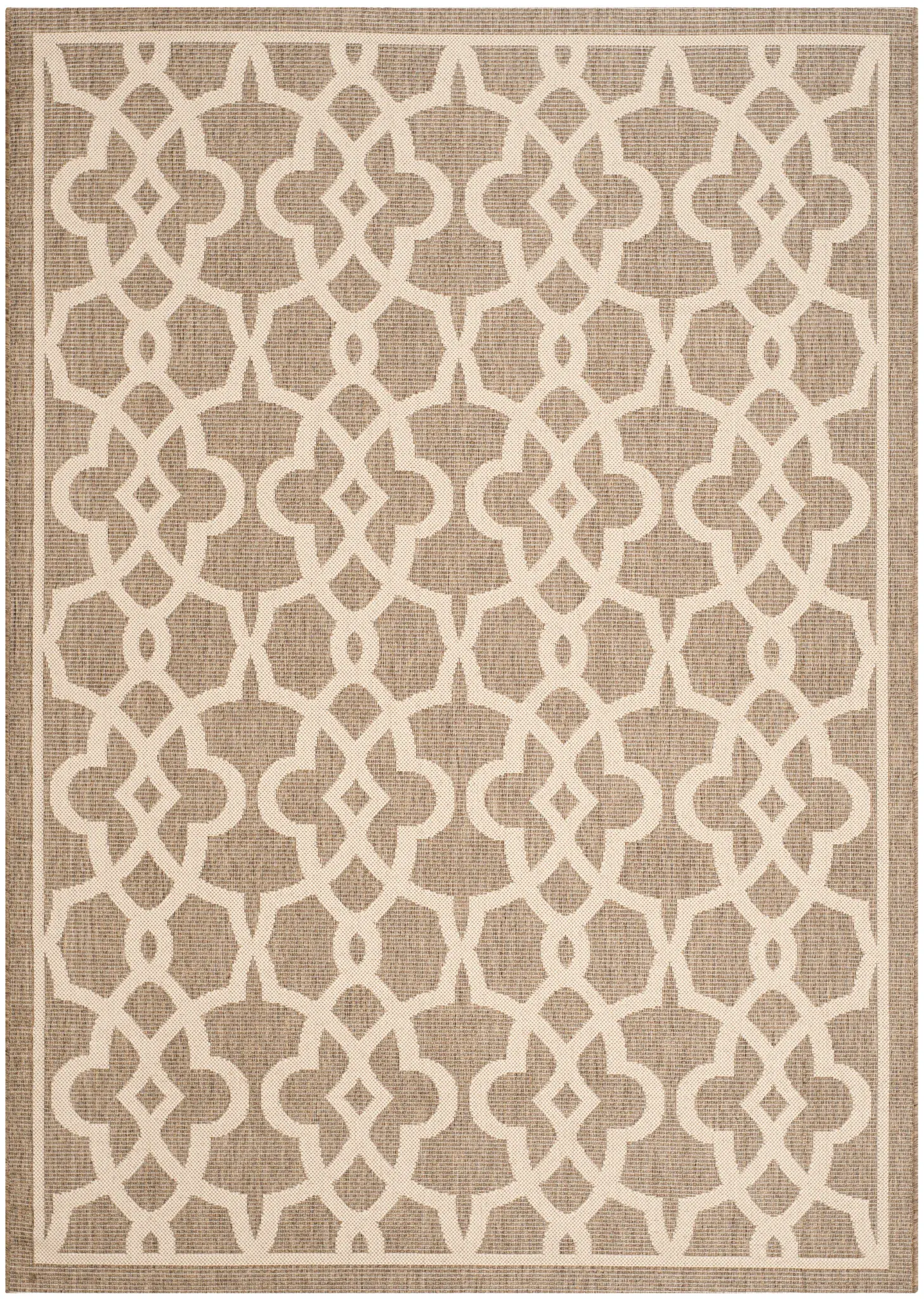 Courtyard Interlocking Fretwork Trellis Outdoor Rug